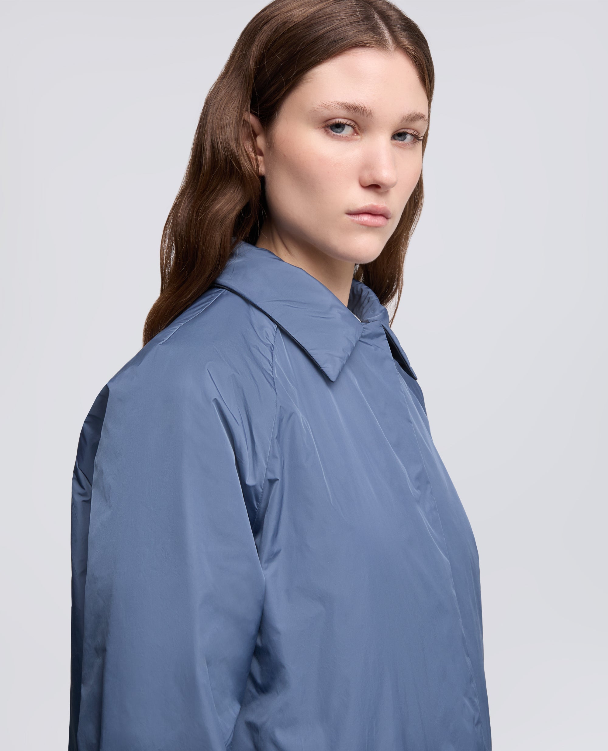 MANTEAU EN NYLON REVERSIBLE BICOLORE - BLU - ASPESI