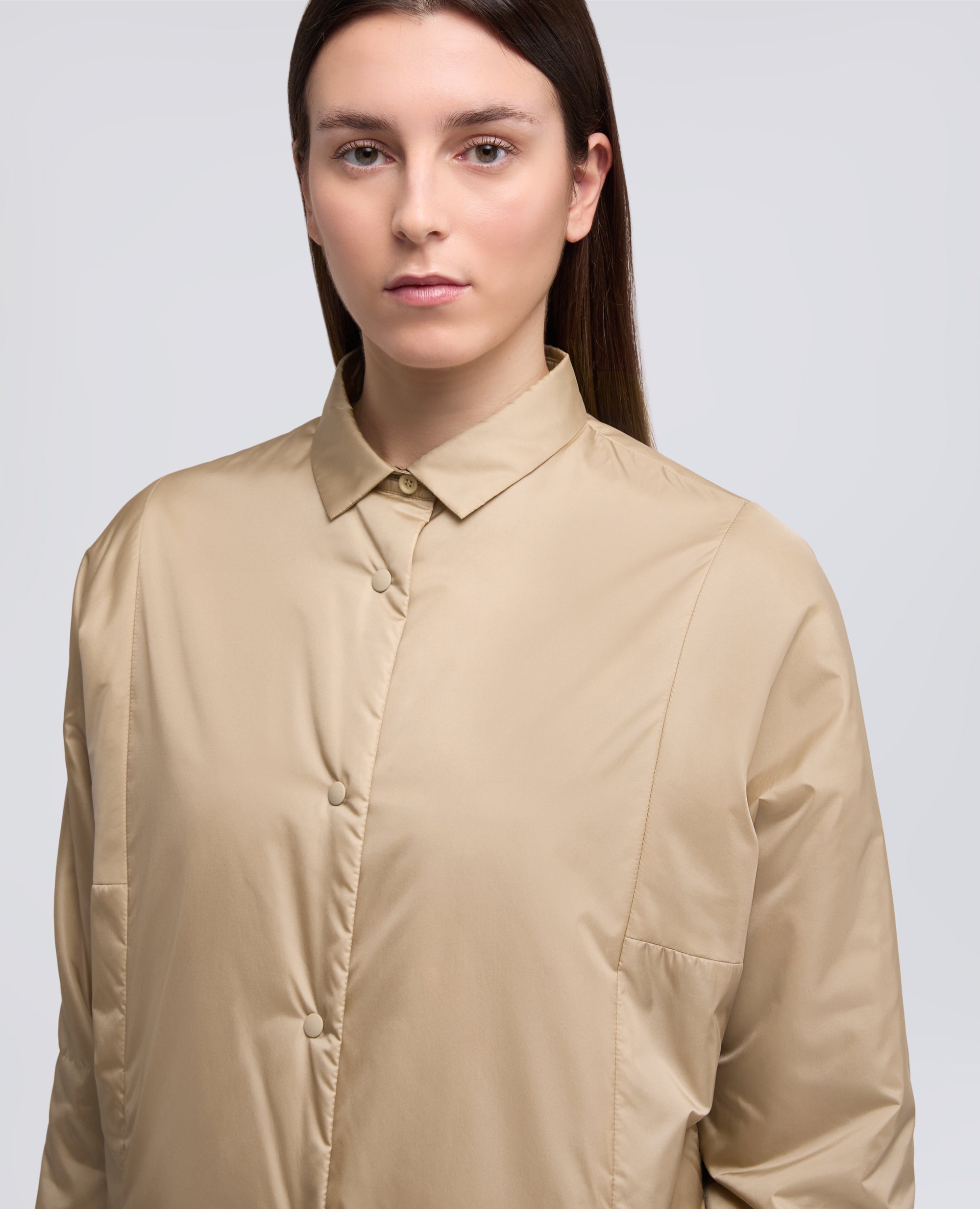 CAMICIA IMBOTTITA IN NYLON - BEIGE - ASPESI