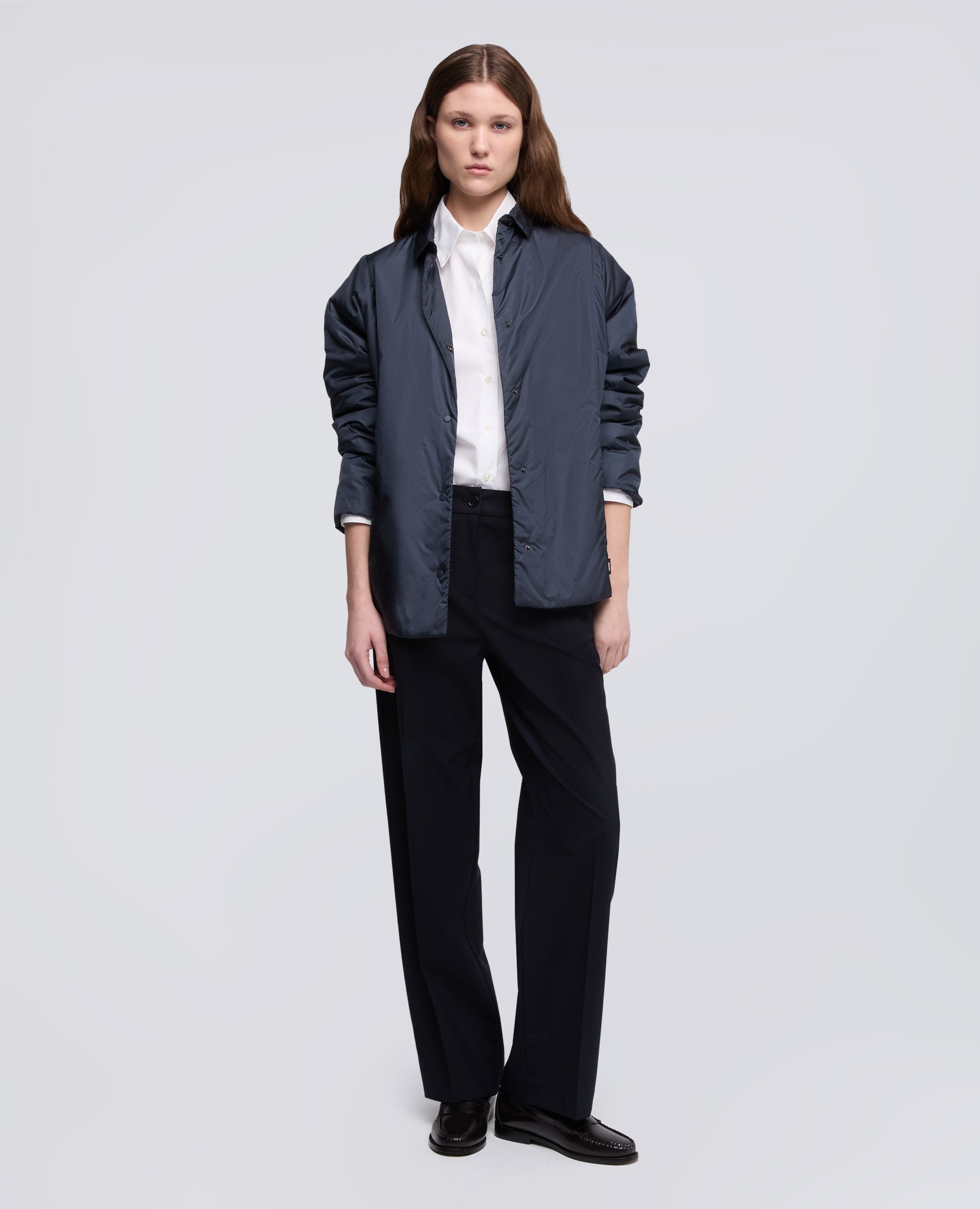 CAMICIA IMBOTTITA IN NYLON - BLU - ASPESI