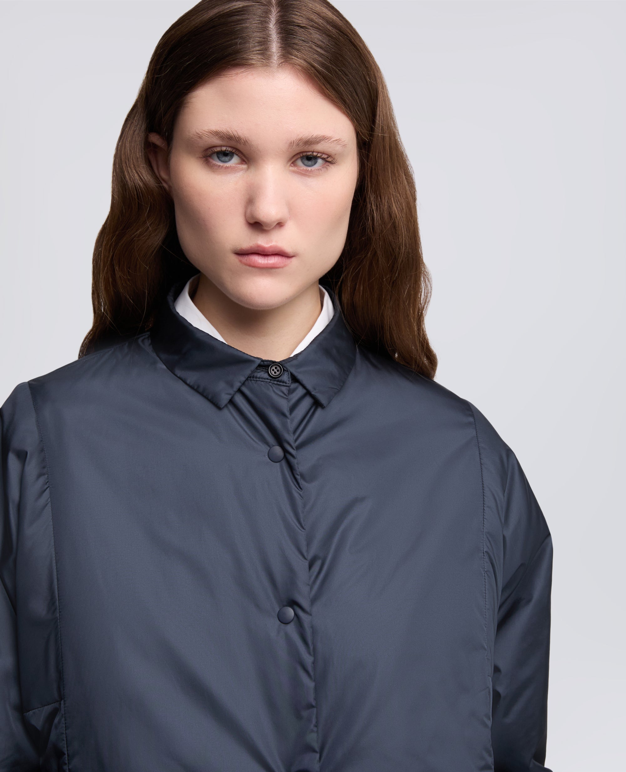 CAMICIA IMBOTTITA IN NYLON - BLU - ASPESI