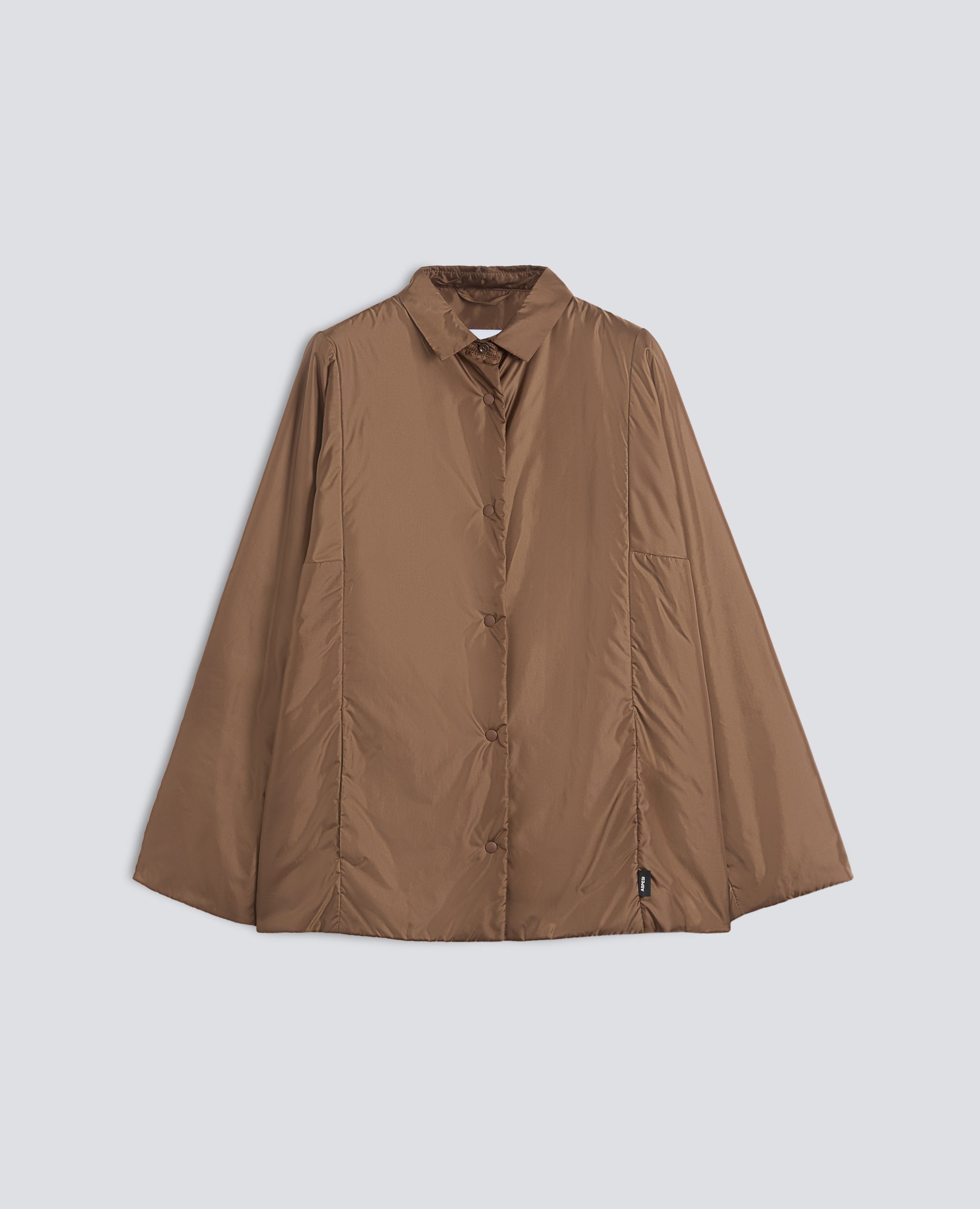 CAMICIA IMBOTTITA IN NYLON - MARRONE - ASPESI