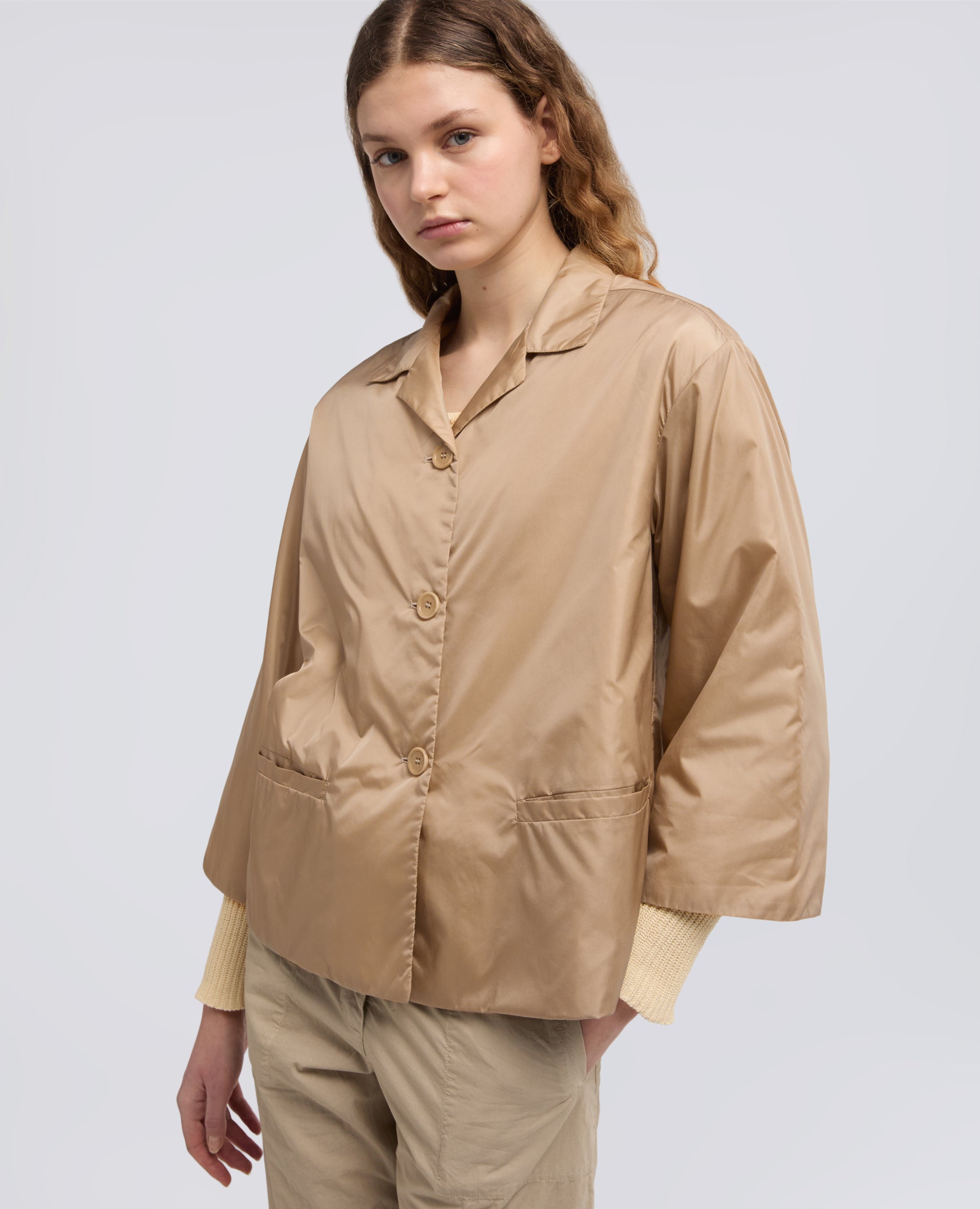 GIACCA IN NYLON - BEIGE - ASPESI