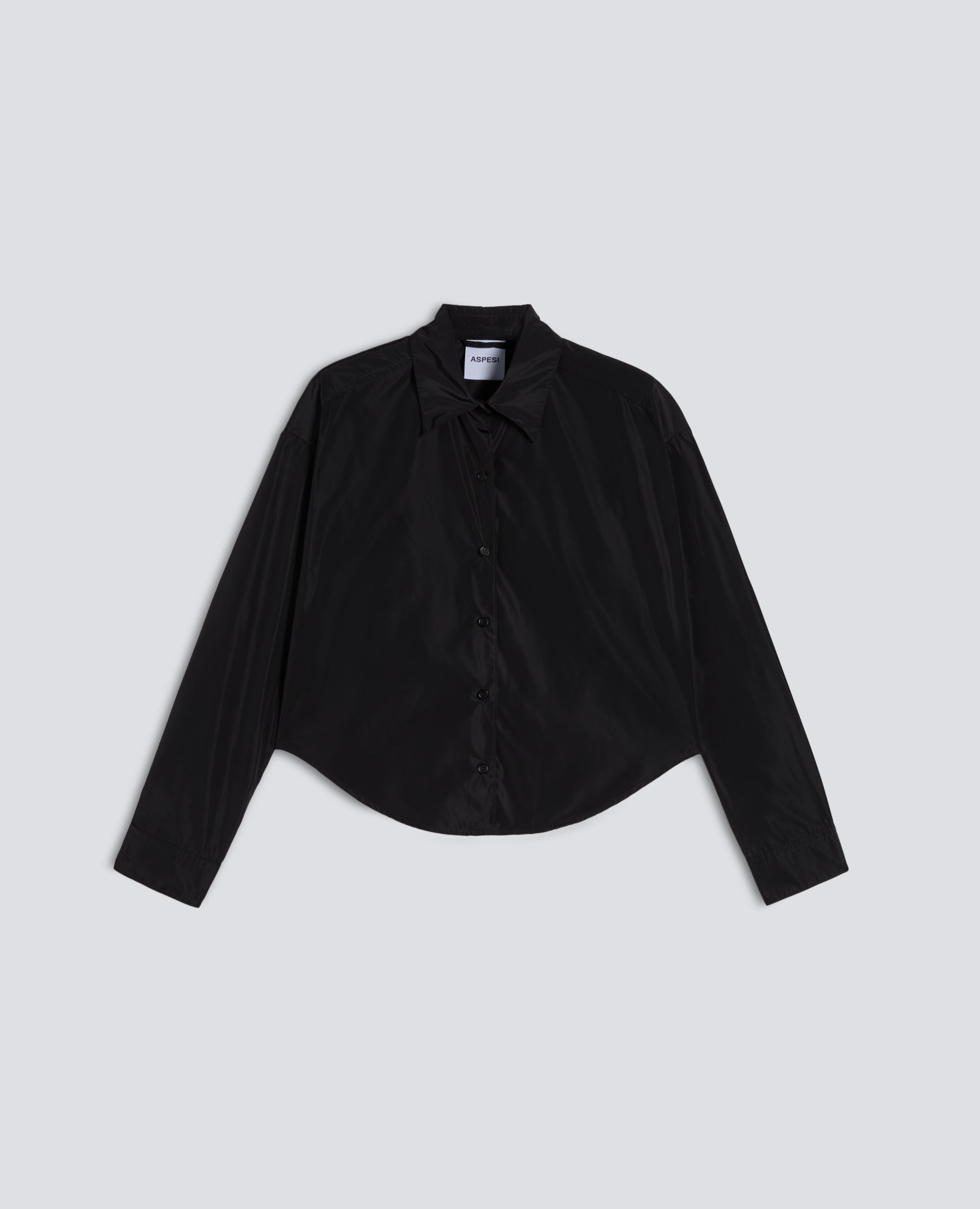 CAMICIA IN POLIESTERE TECNICO - NERO - ASPESI