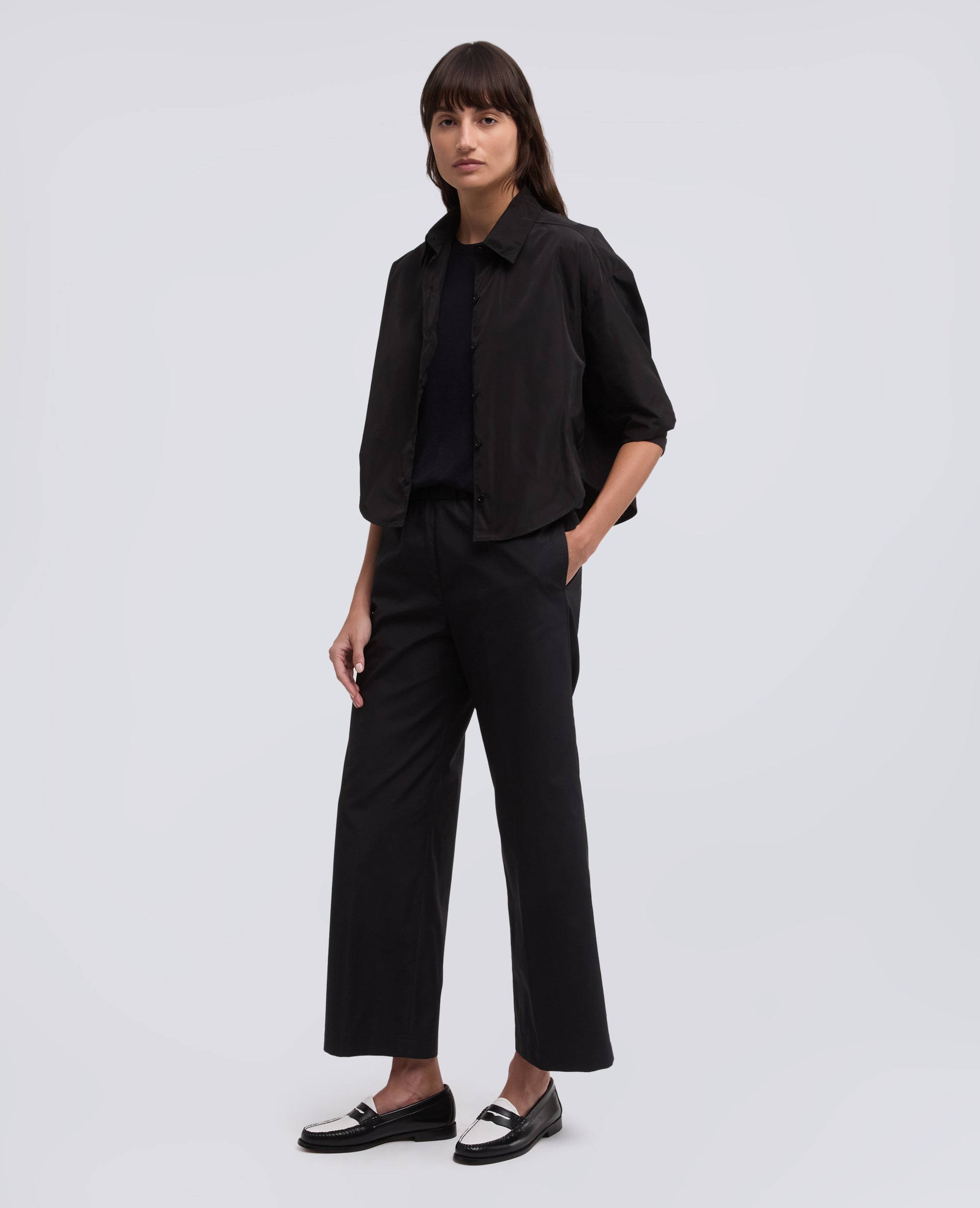CAMICIA IN POLIESTERE TECNICO - NERO - ASPESI