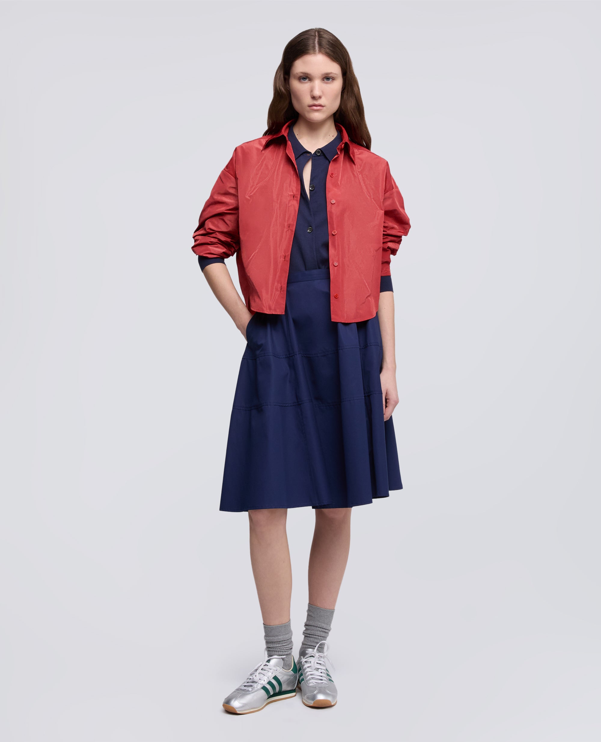 CAMICIA IN POLIESTERE TECNICO - ARANCIO - ASPESI