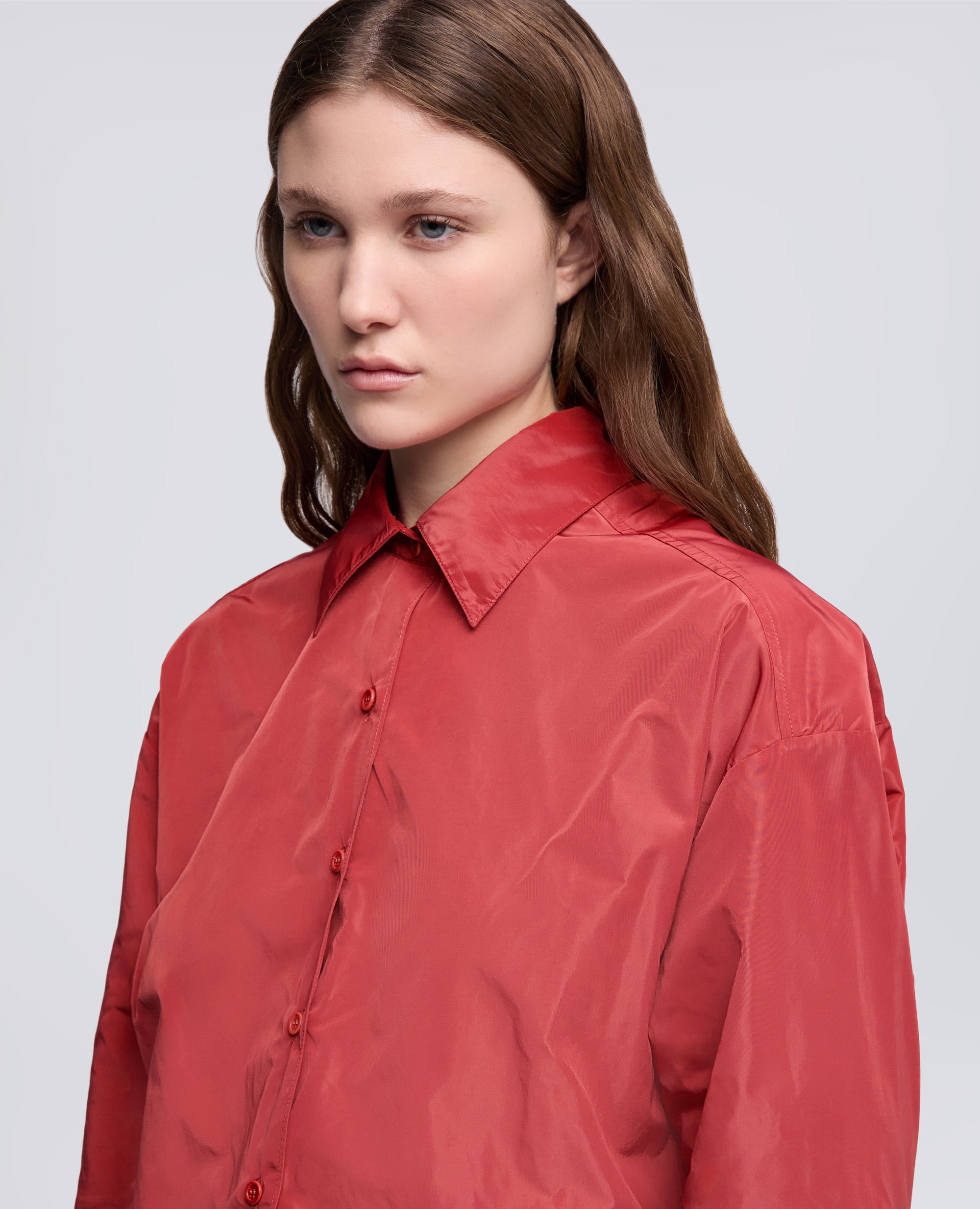 CAMICIA IN POLIESTERE TECNICO - ARANCIO - ASPESI