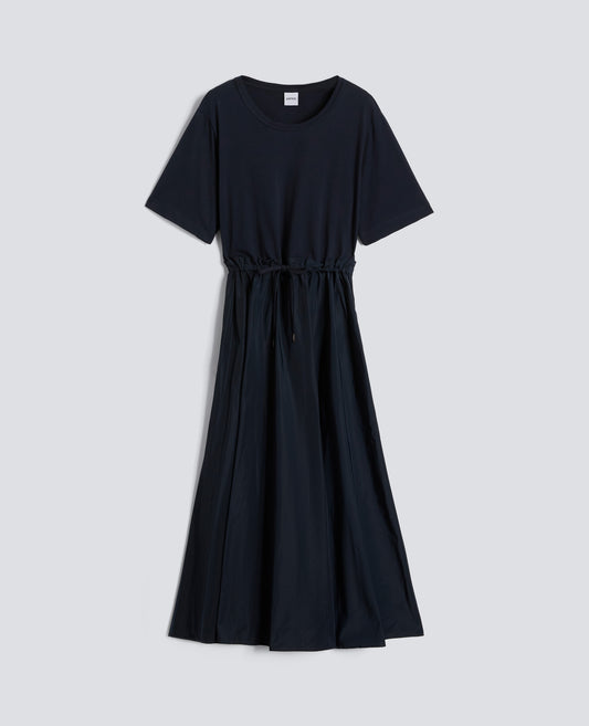 ABITO IN TAFFETAS E JERSEY - BLU - ASPESI