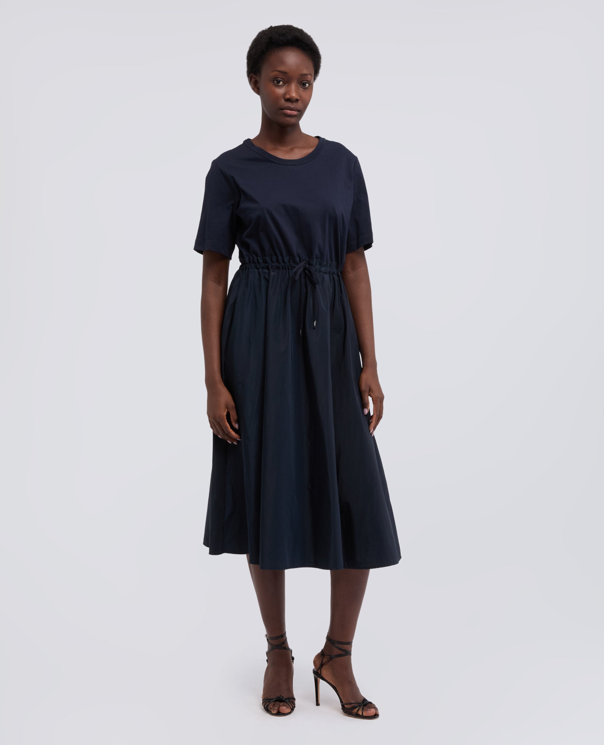 ABITO IN TAFFETAS E JERSEY - BLU - ASPESI