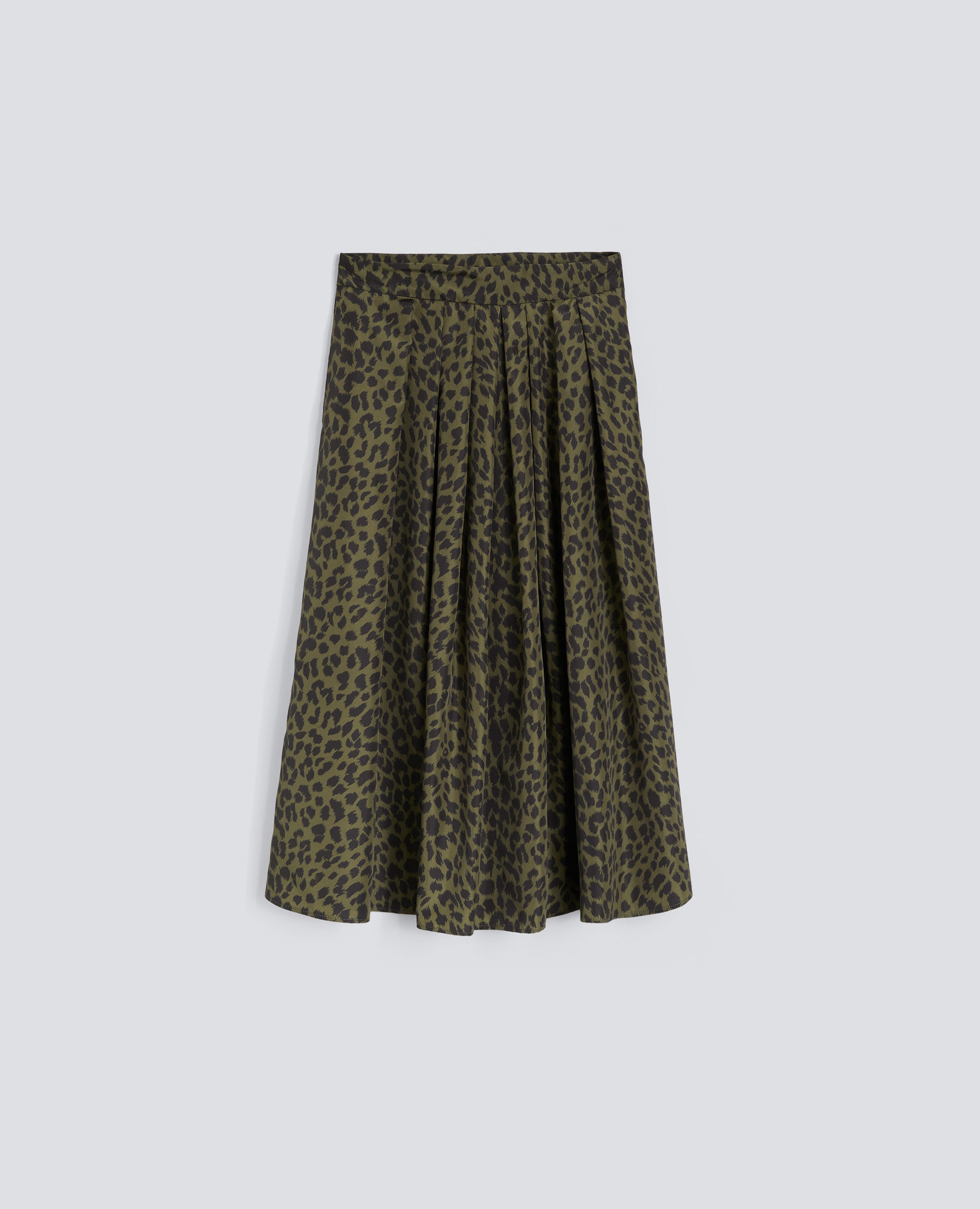 FALDA DE POLIESTER ESTAMPADA - VERDE - ASPESI