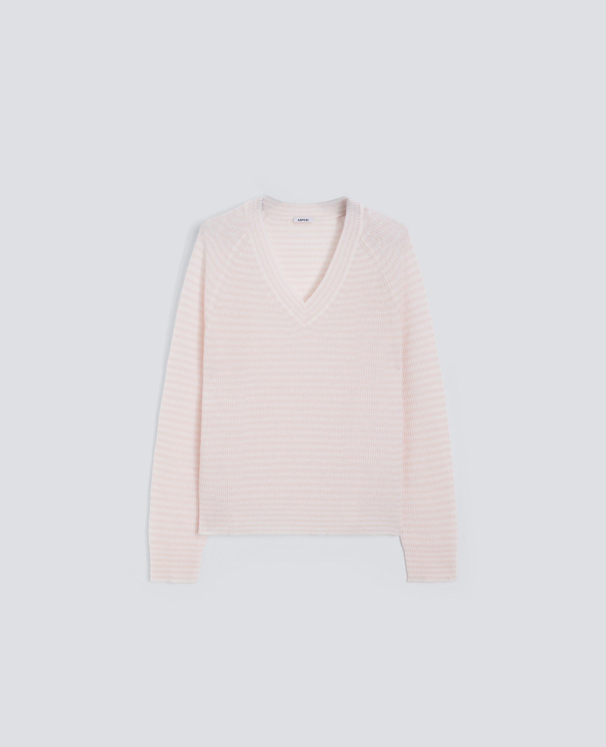 MAGLIA CON SCOLLO A -V- IN PURO CASHMERE - MULTICOLOR - ASPESI