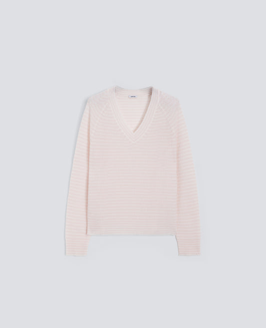 MAGLIA CON SCOLLO A -V- IN PURO CASHMERE - MULTICOLOR - ASPESI