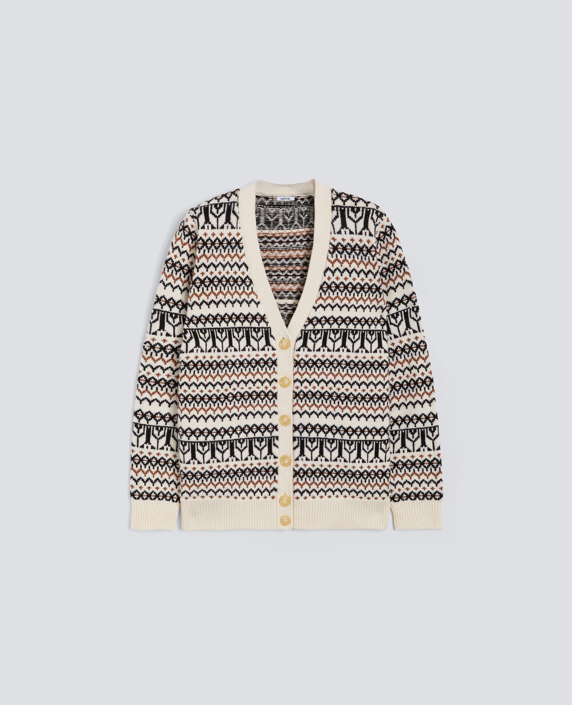 CARDIGAN IN MISTO COTONE, CANAPA E LANA - MULTICOLOR - ASPESI