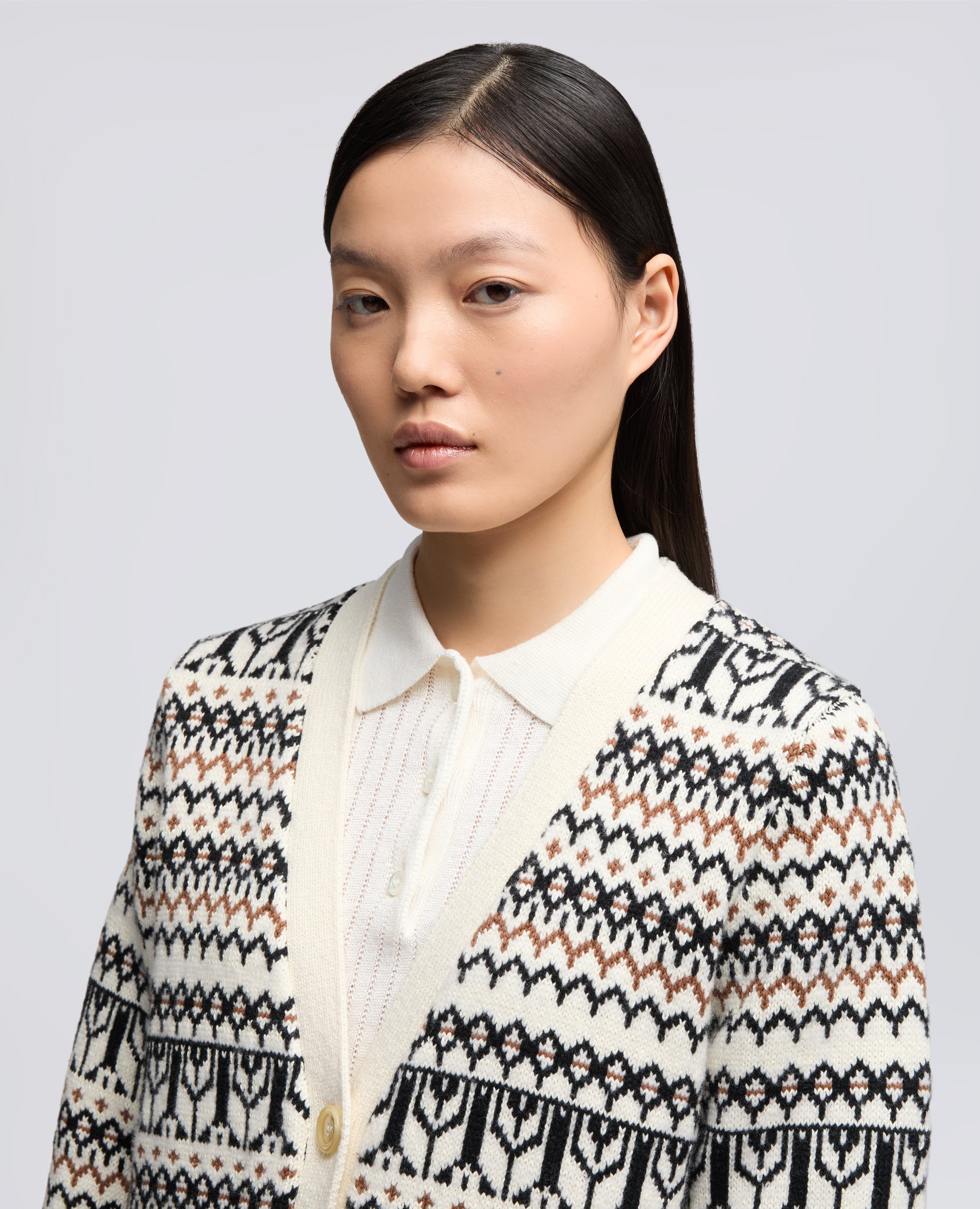 CARDIGAN IN MISTO COTONE, CANAPA E LANA - MULTICOLOR - ASPESI