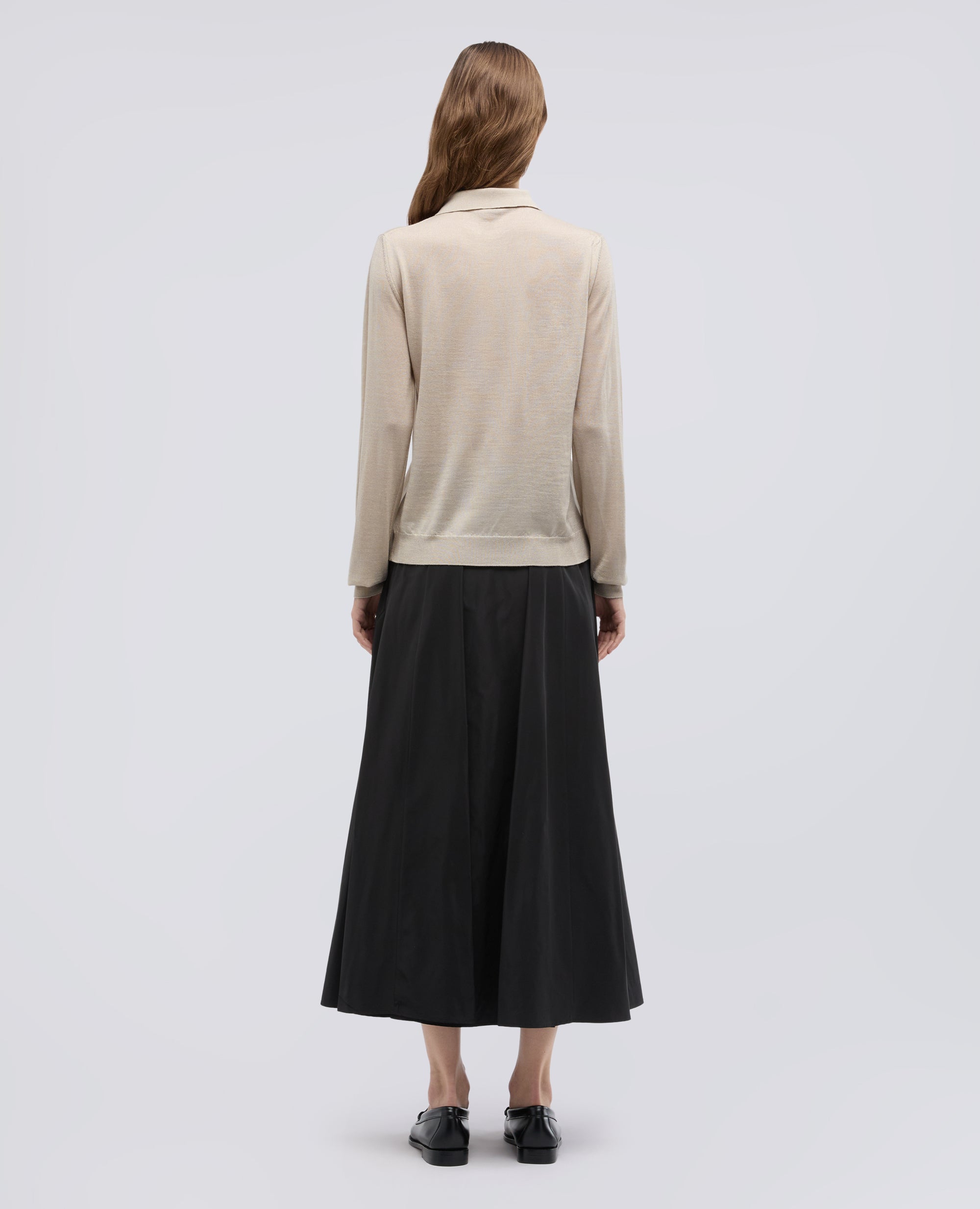 MAGLIA IN MISTO LANA E SETA - BEIGE - ASPESI