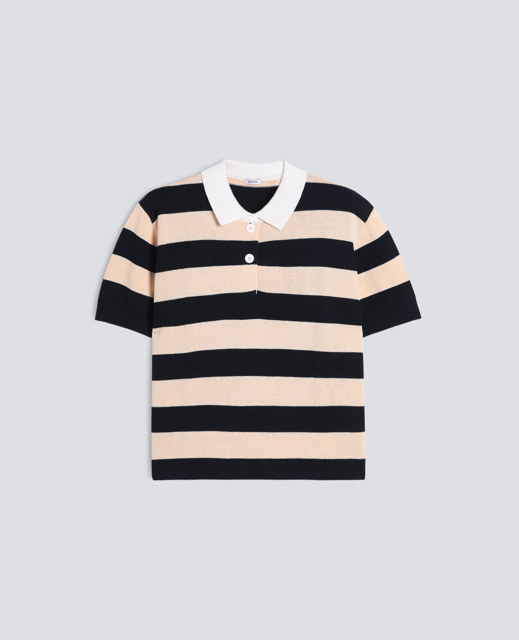 POLO IN COTONE A MANICHE CORTE - MULTICOLOR - ASPESI
