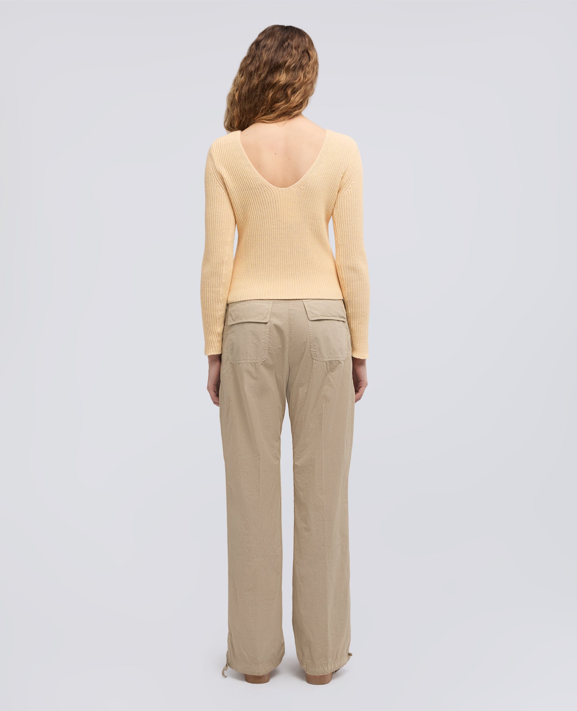PULL AMANCHES LONGUES EN FIL DE COTON - NATURALE - ASPESI