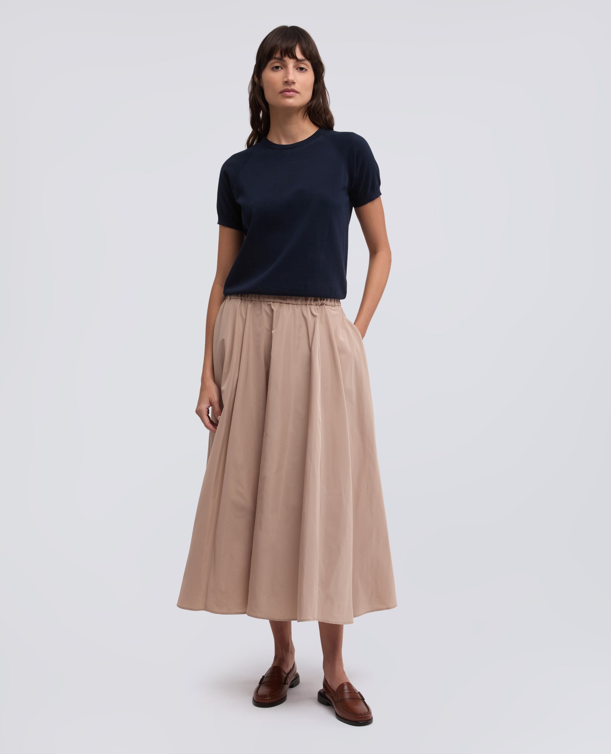 CREWNECK-T-SHIRT AUS PUREM BAUMWOLLGARN - BLU - ASPESI
