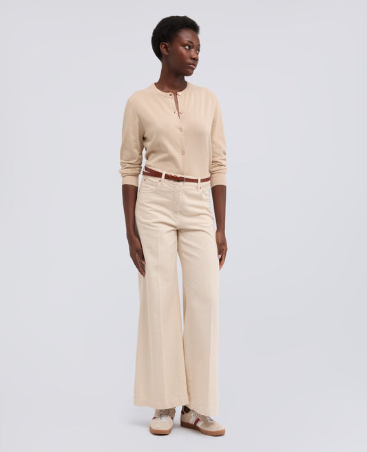 CARGIDAN GIROCOLLO IN COTONE - BEIGE - ASPESI