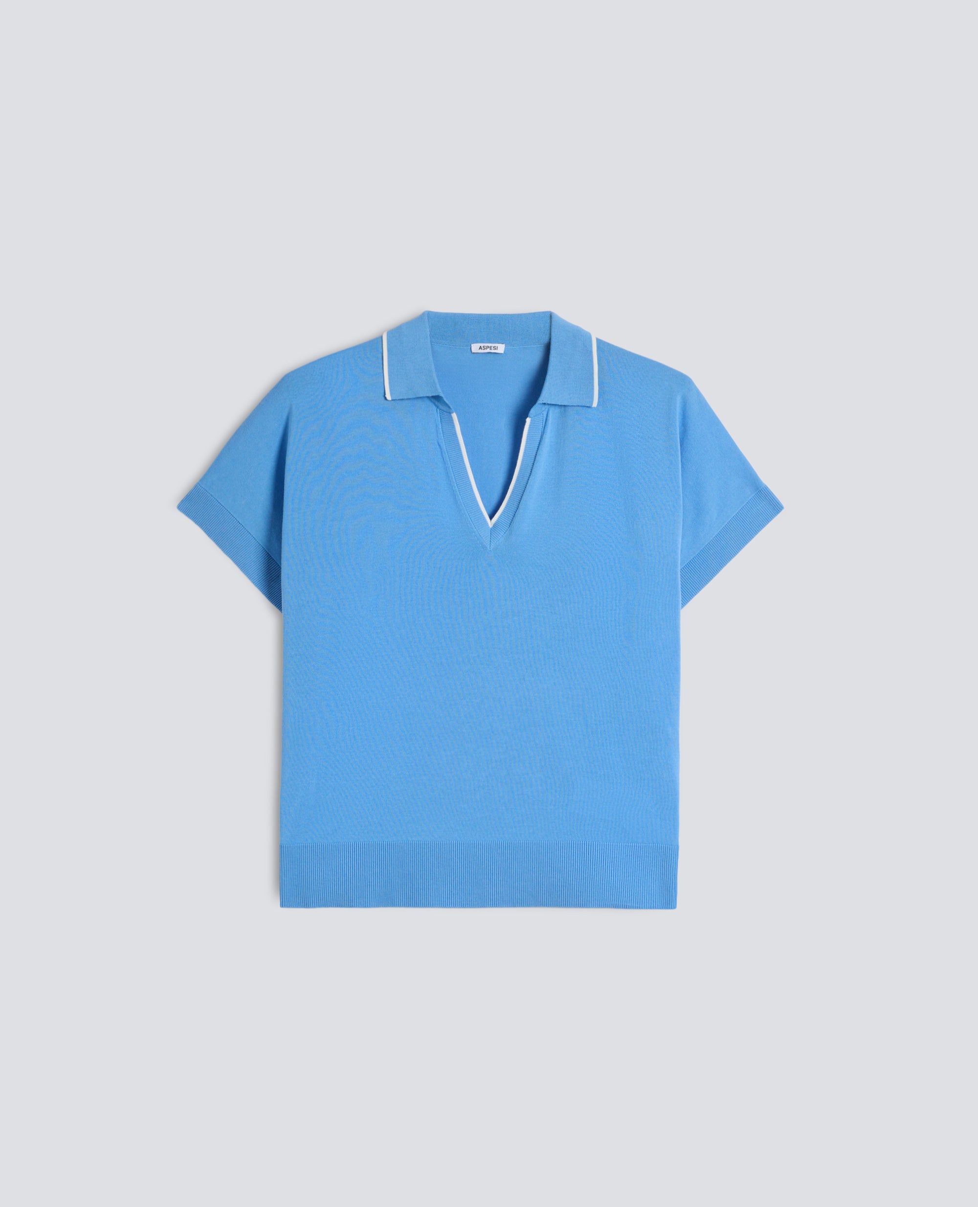MAGLIA IN PURO COTONE - AZZURRO - ASPESI