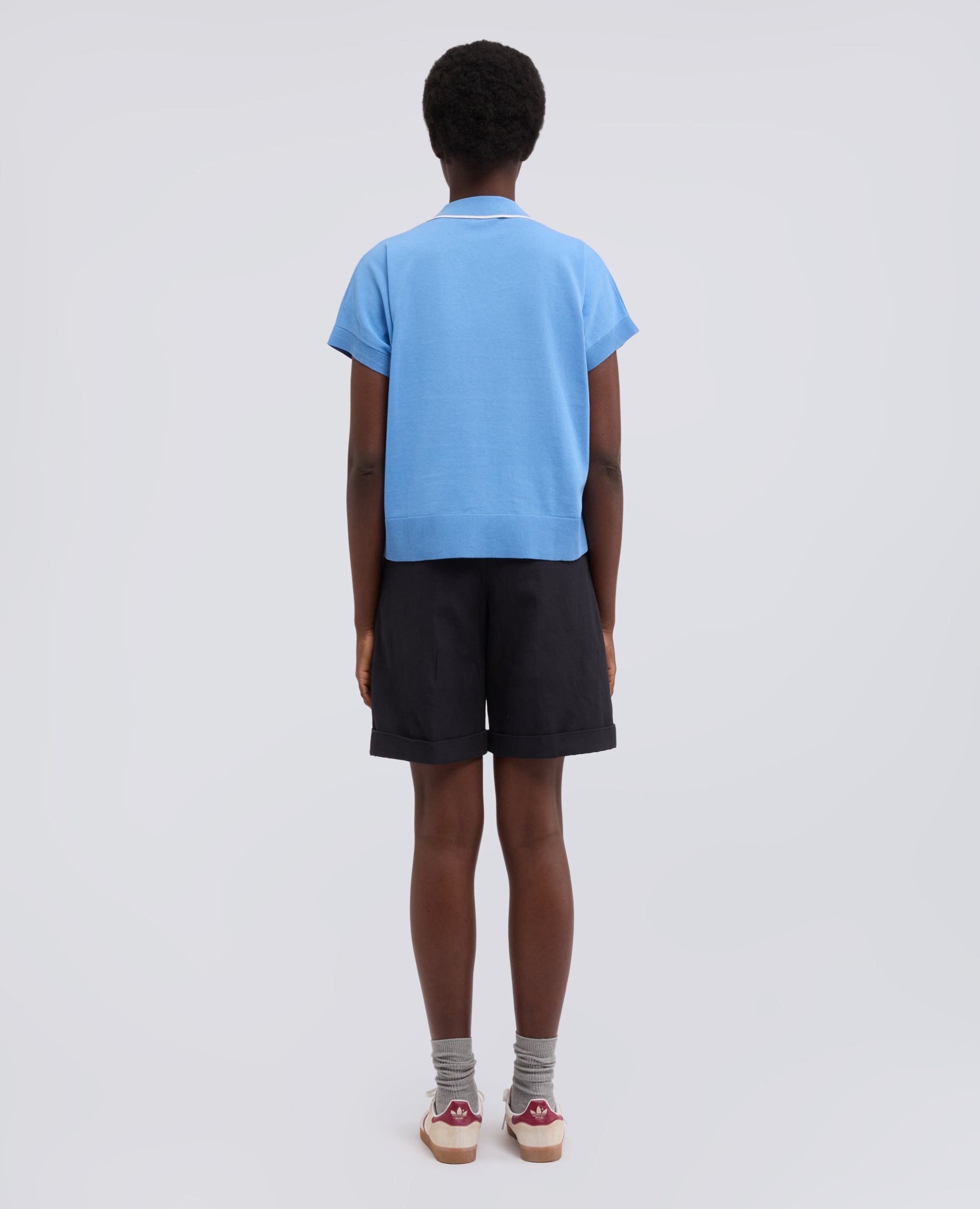 MAGLIA IN PURO COTONE - AZZURRO - ASPESI