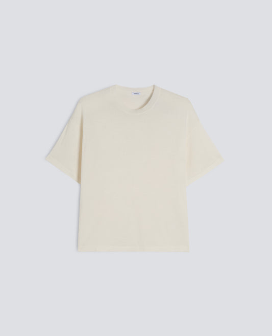 T-SHIRT DI MAGLIA IN MISTO SETA, COTONE E CASHMERE - NATURALE - ASPESI