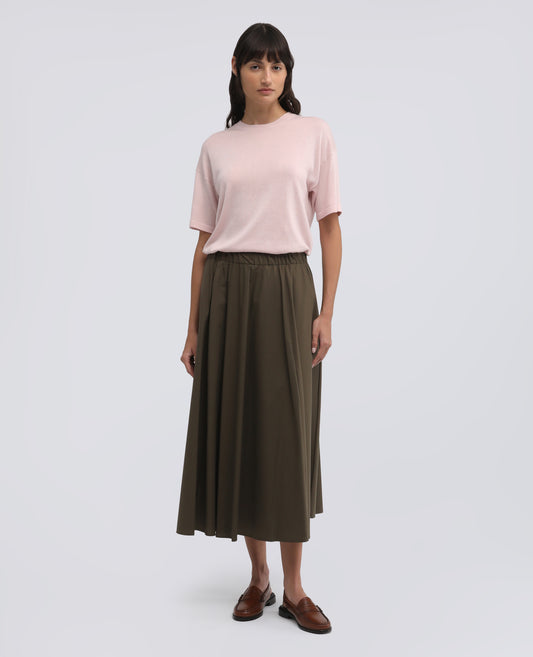 T-SHIRT DI MAGLIA IN MISTO SETA, COTONE E CASHMERE - ROSA - ASPESI