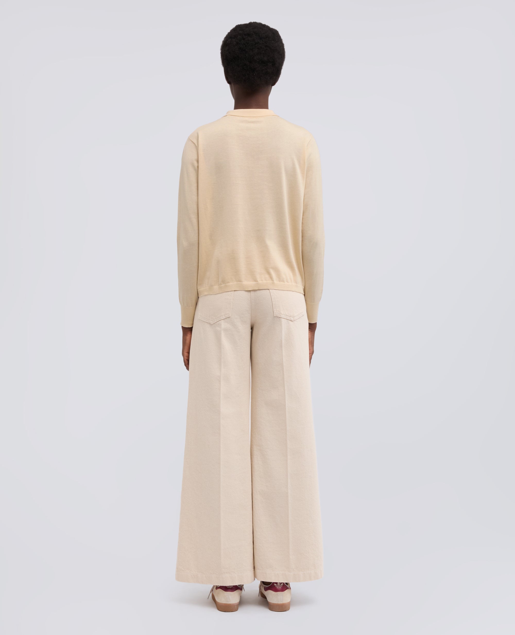 CARDIGAN CON COLLETTO IN MISTO COTONE, SETA E LINO - NATURALE - ASPESI