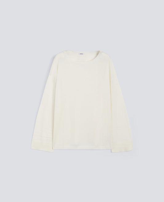 MAGLIA A MANICHE LUNGHE IN MISTO SETA, COTONE E CASHMERE - NATURALE - ASPESI
