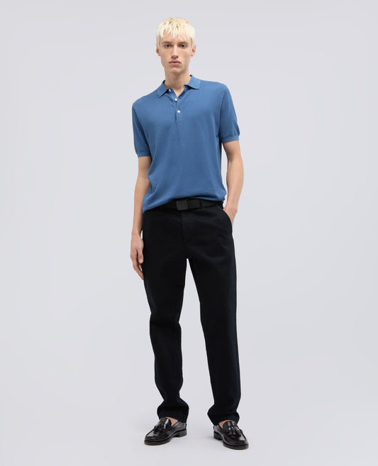 POLO IN COTONE TINTO CAPO - BLU - ASPESI