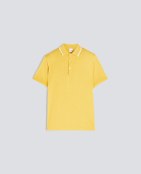 POLO IN COTONE CON BOTTONI IN MADREPERLA - GIALLO - ASPESI