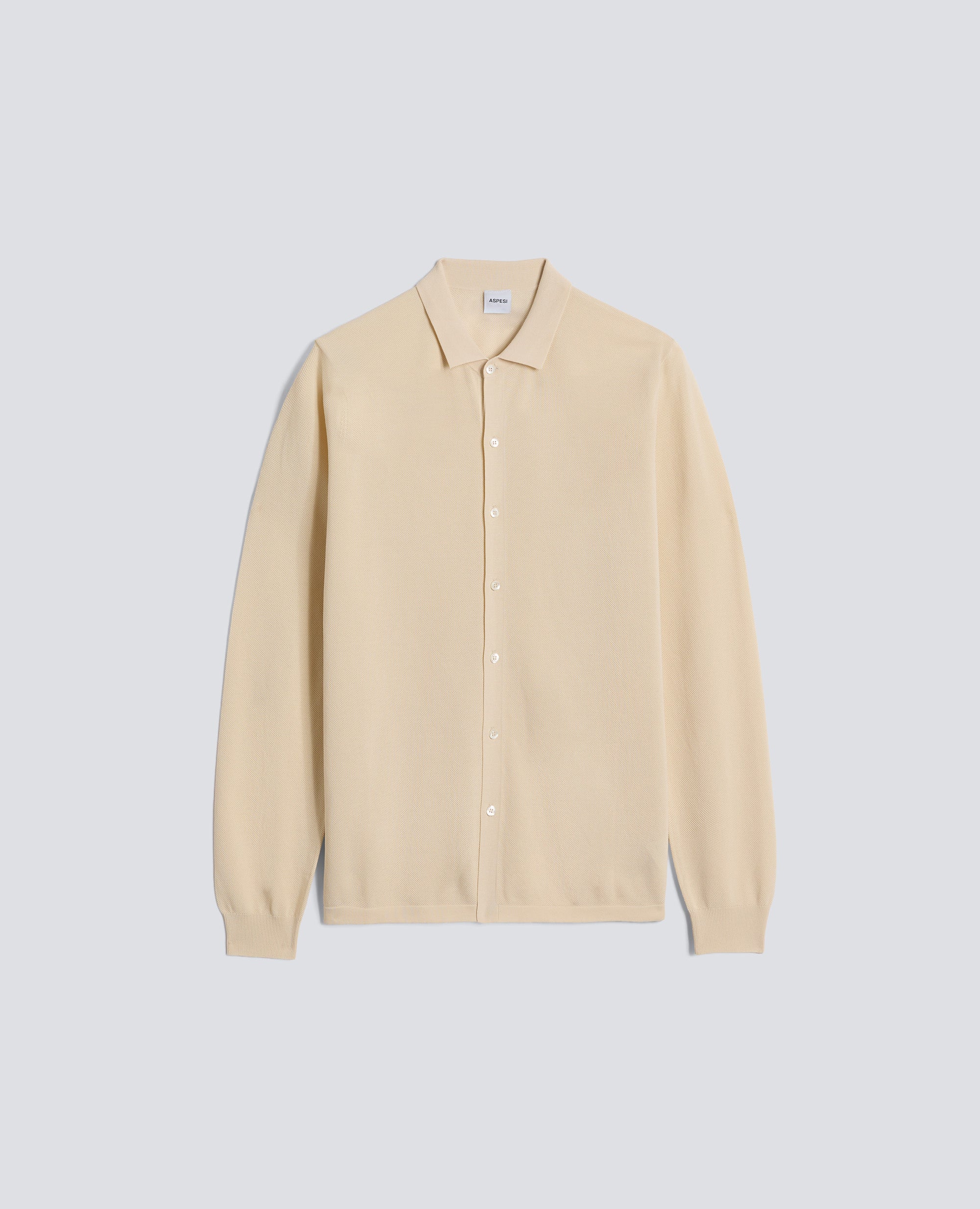 CHEMISE EN COTON TEINTE ALA PIQUE STITCH - NATURALE - ASPESI