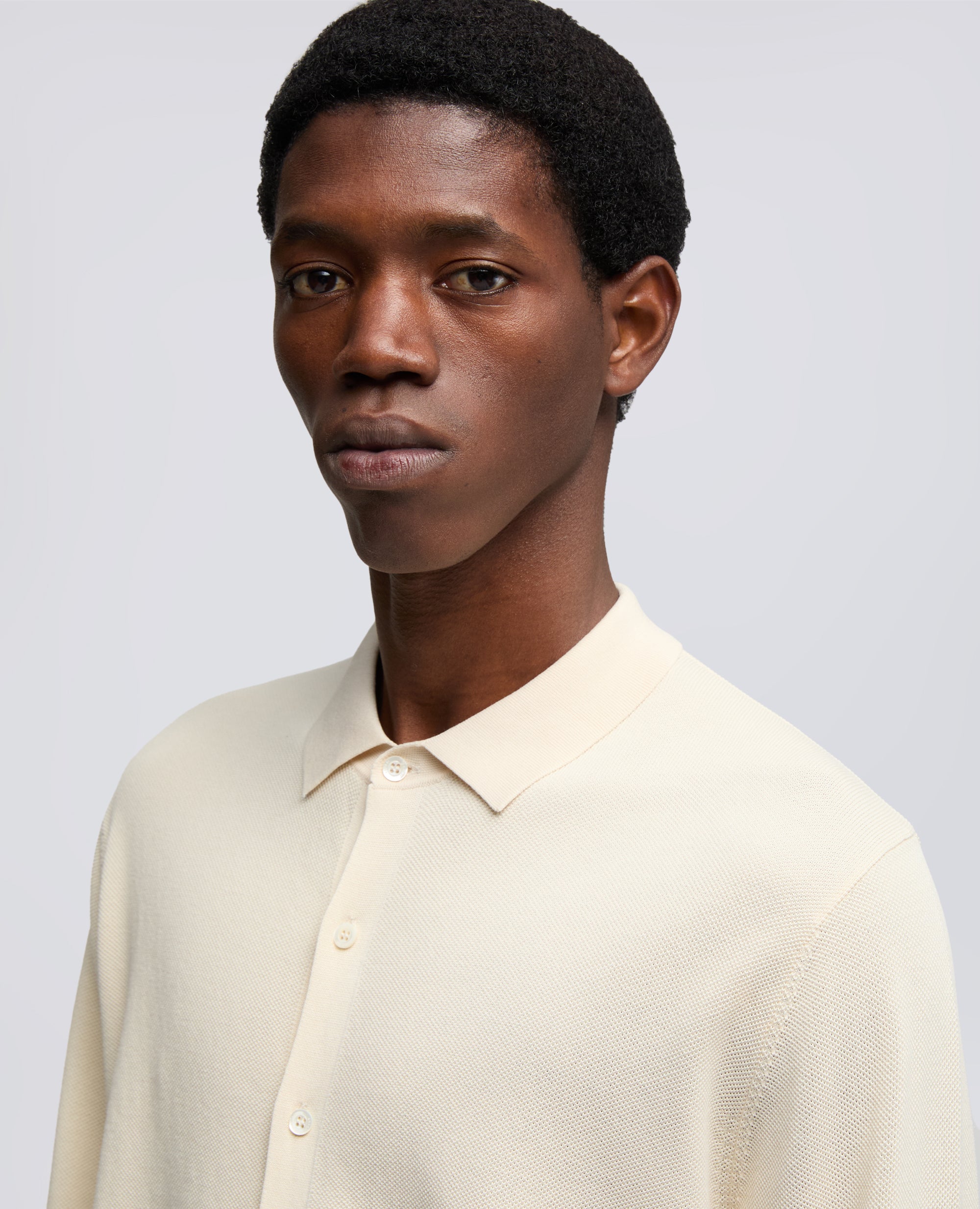 CHEMISE EN COTON TEINTE ALA PIQUE STITCH - NATURALE - ASPESI