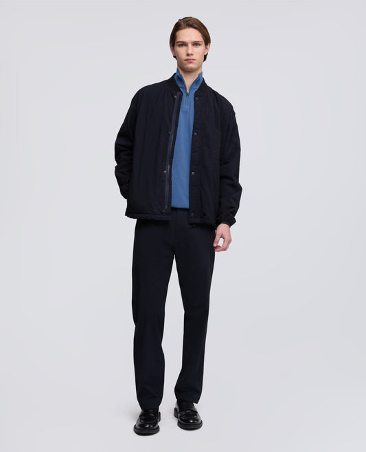 MAGLIA CON ZIP IN COTONE PUNTO PIQUET TINTO CAPO - BLU - ASPESI