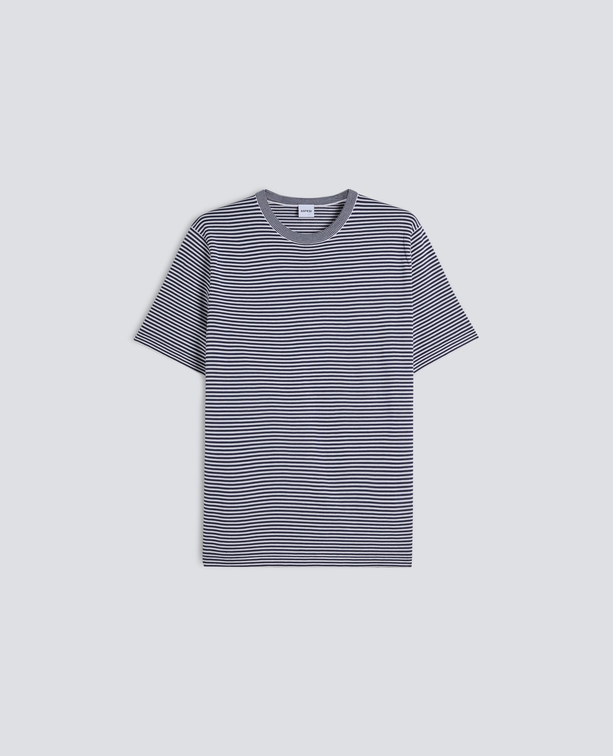 T-SHIRT IN FILATO DI MISTO COTONE, SETA E LINO - MULTICOLOR - ASPESI