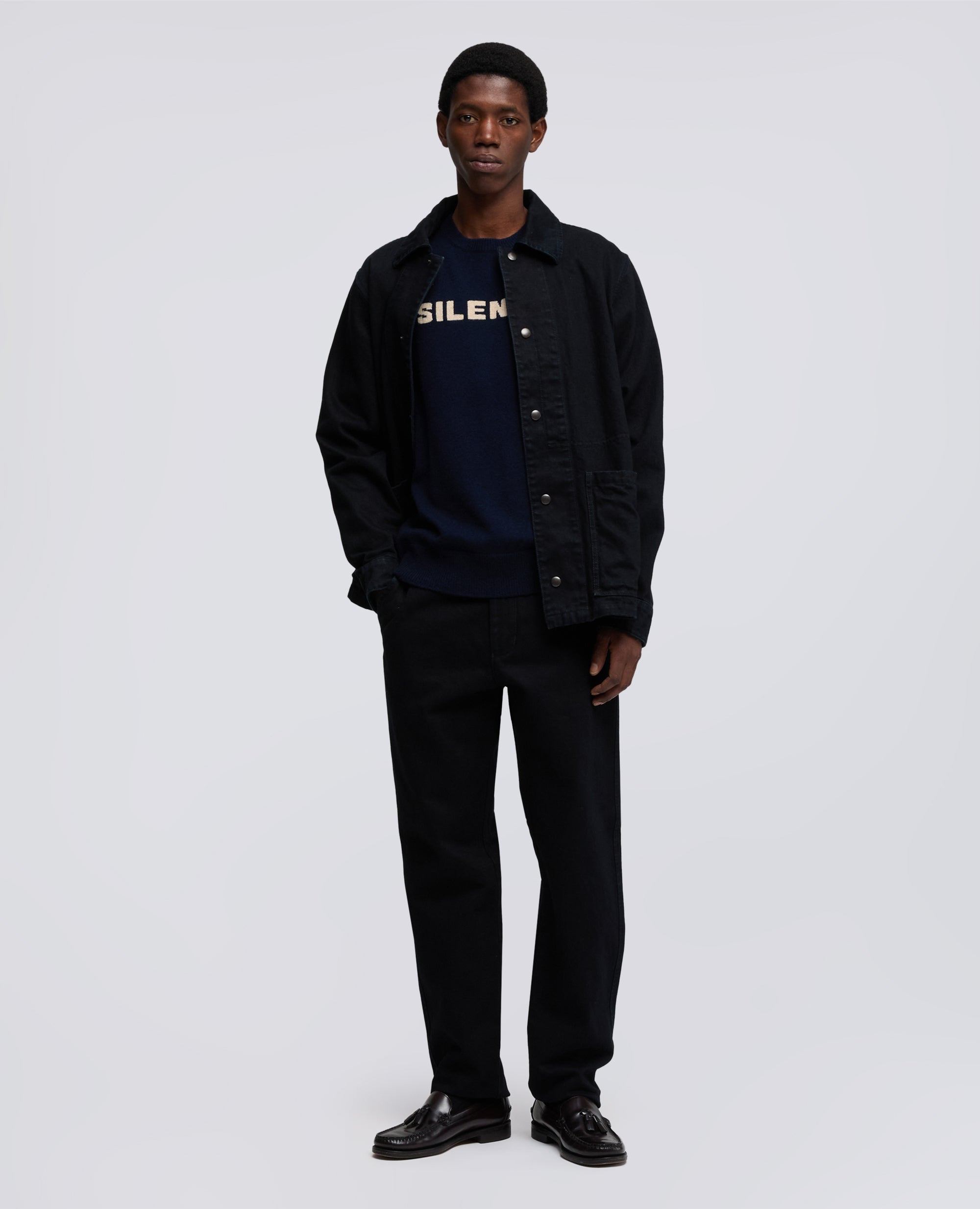 MAGLIA -SILENZIO- GIROCOLLO IN MISTO LANA, YAK E CASHMERE - BLU - ASPESI