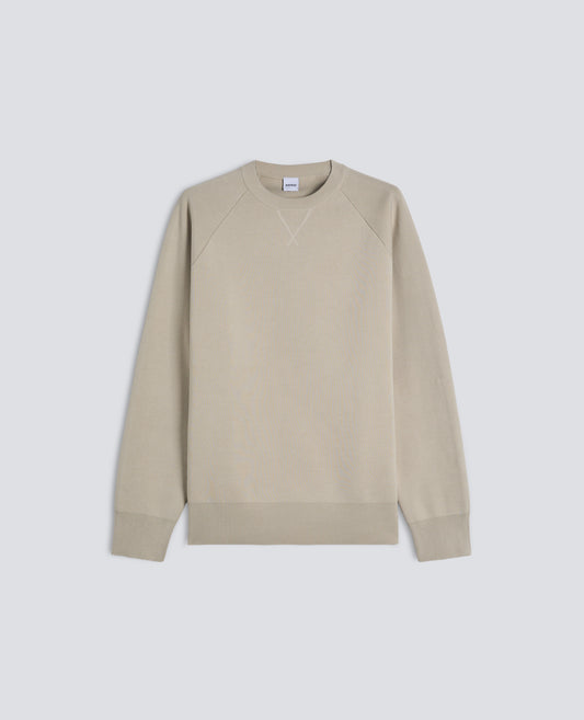 MAGLIA GIROCOLLO A MANICHE LUNGHE IN COTONE - BEIGE - ASPESI