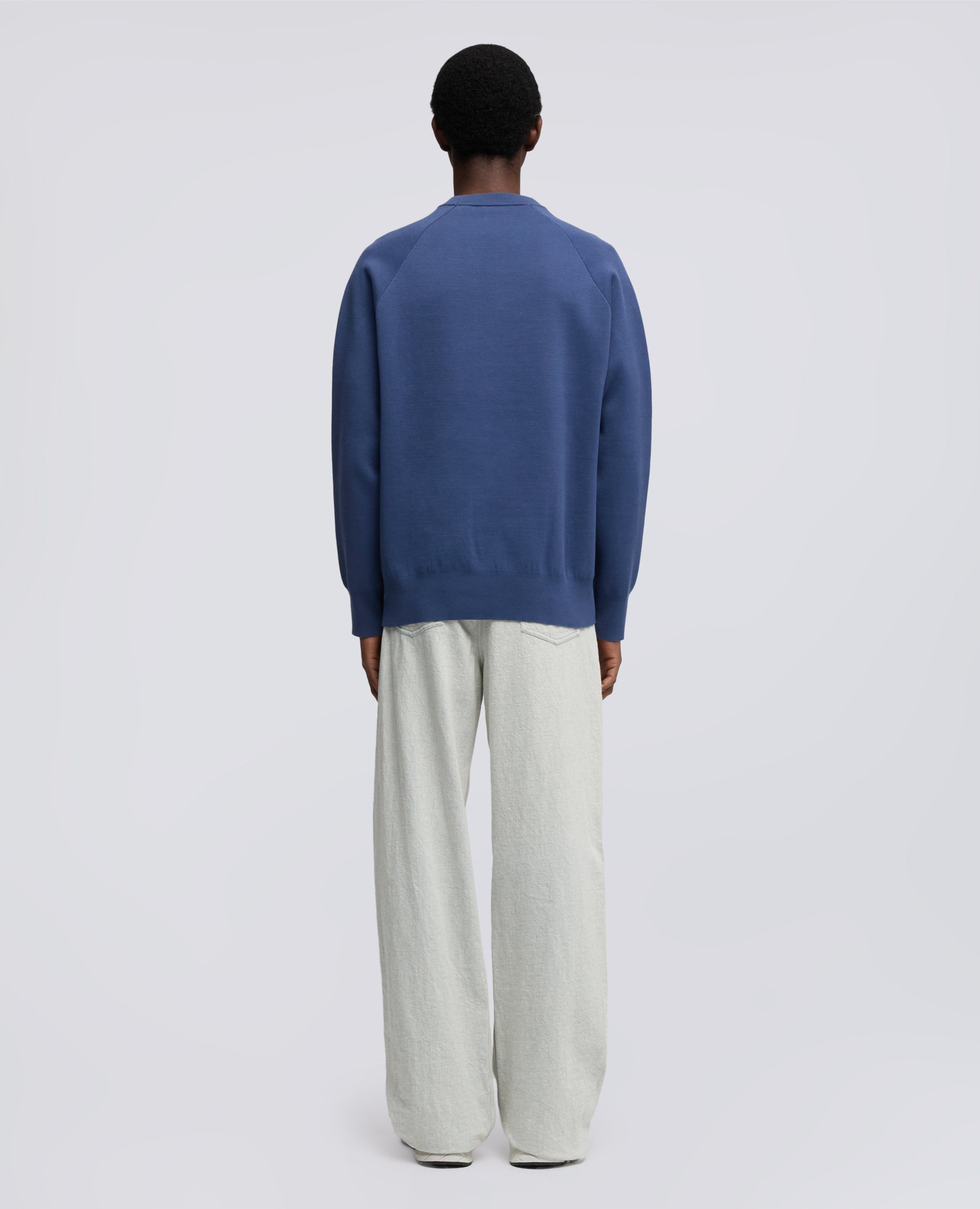MAGLIA GIROCOLLO A MANICHE LUNGHE IN COTONE - BLU - ASPESI