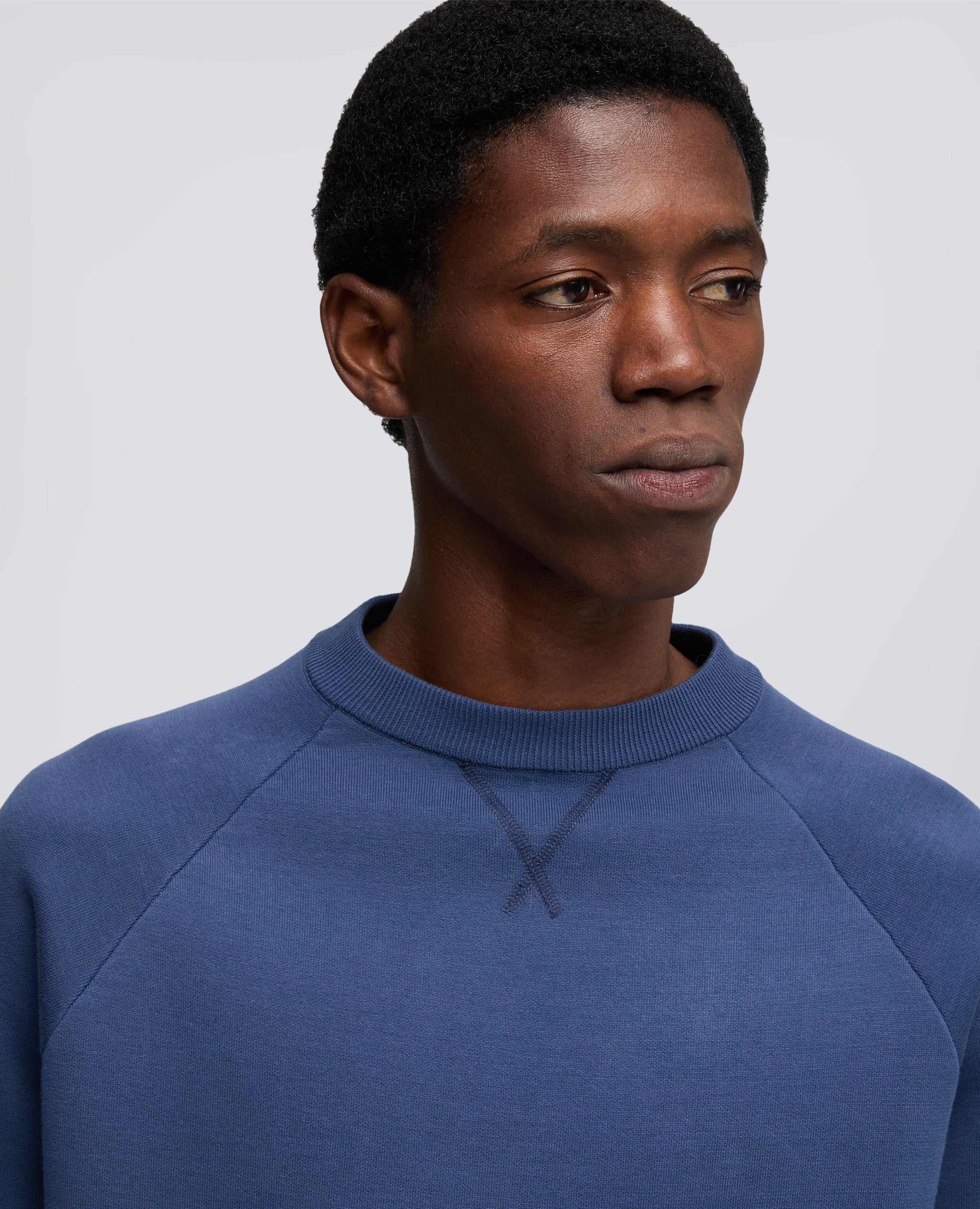 MAGLIA GIROCOLLO A MANICHE LUNGHE IN COTONE - BLU - ASPESI