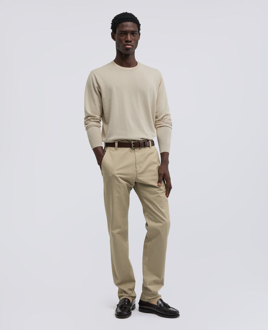 MAGLIA GIROCOLLO IN COTONE - BEIGE - ASPESI