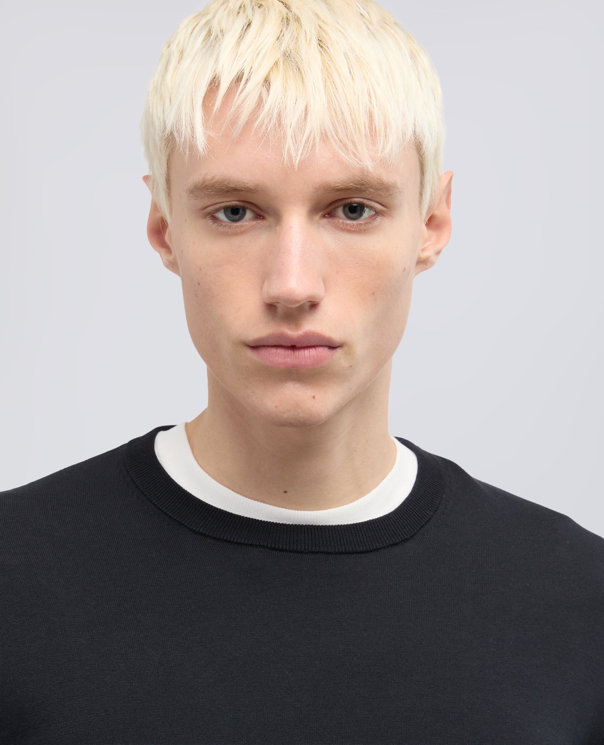 MAGLIA GIROCOLLO IN COTONE - NERO - ASPESI