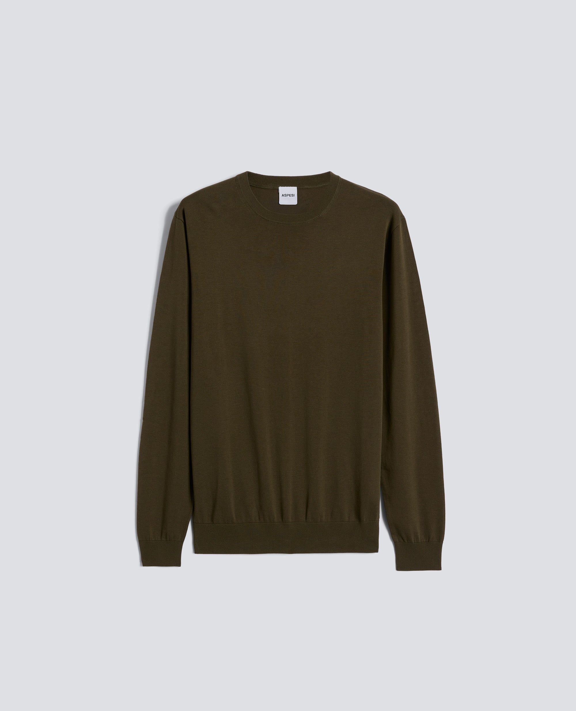 PULL EN COTON ACOL ROND - VERDE - ASPESI