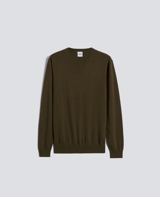 MAGLIA GIROCOLLO IN COTONE - VERDE - ASPESI
