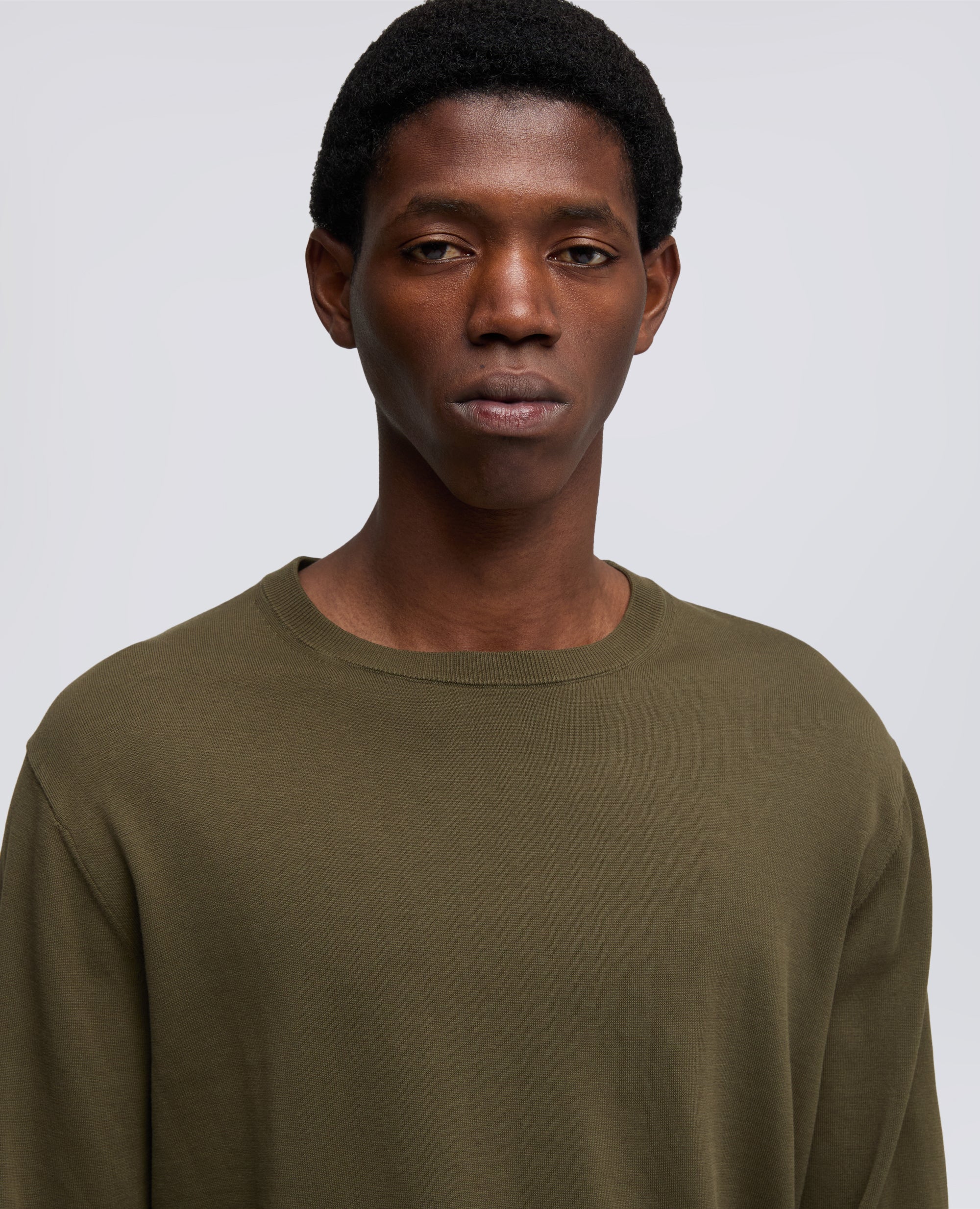 PULL EN COTON ACOL ROND - VERDE - ASPESI