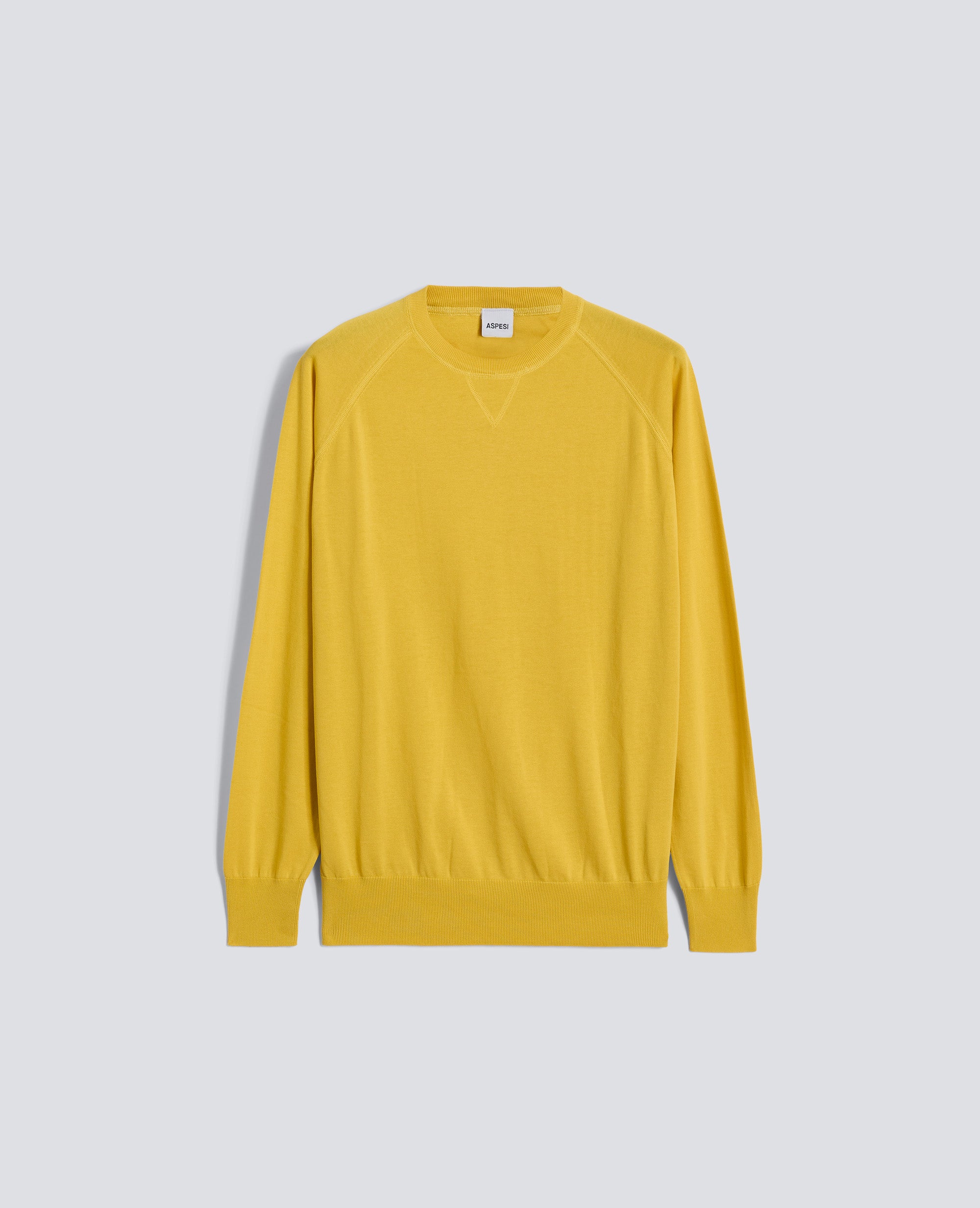 MAGLIA GIROCOLLO IN COTONE - GIALLO - ASPESI