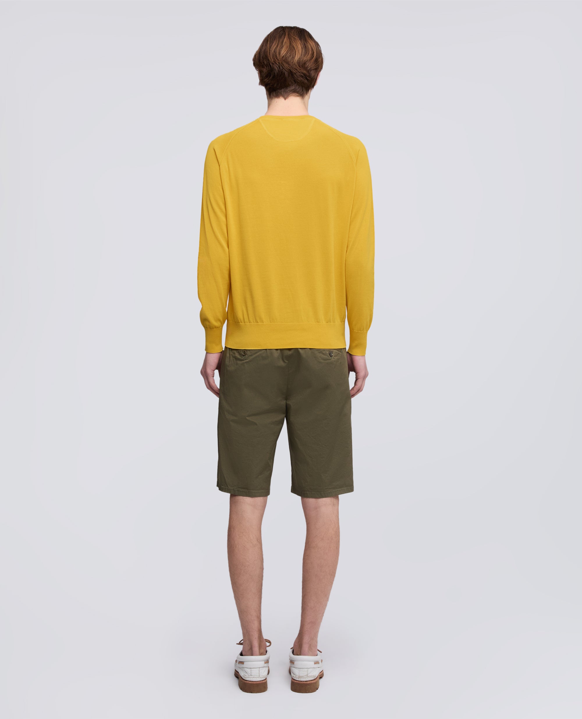 MAGLIA GIROCOLLO IN COTONE - GIALLO - ASPESI