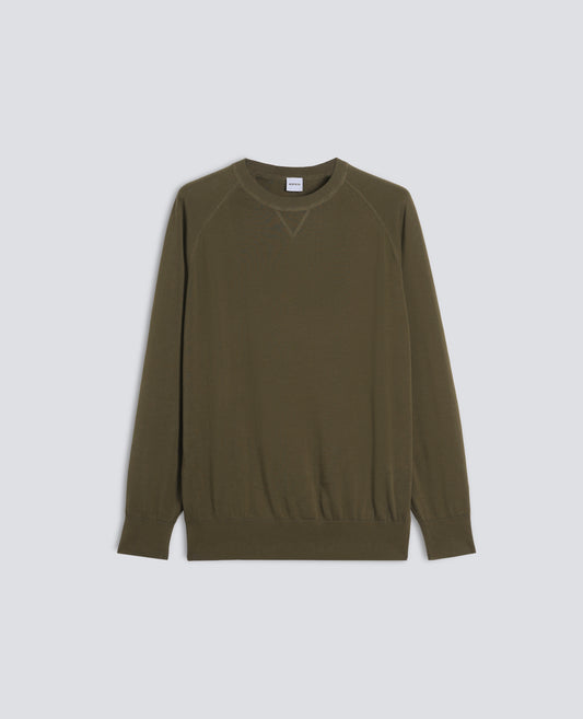 MAGLIA GIROCOLLO IN COTONE - VERDE - ASPESI