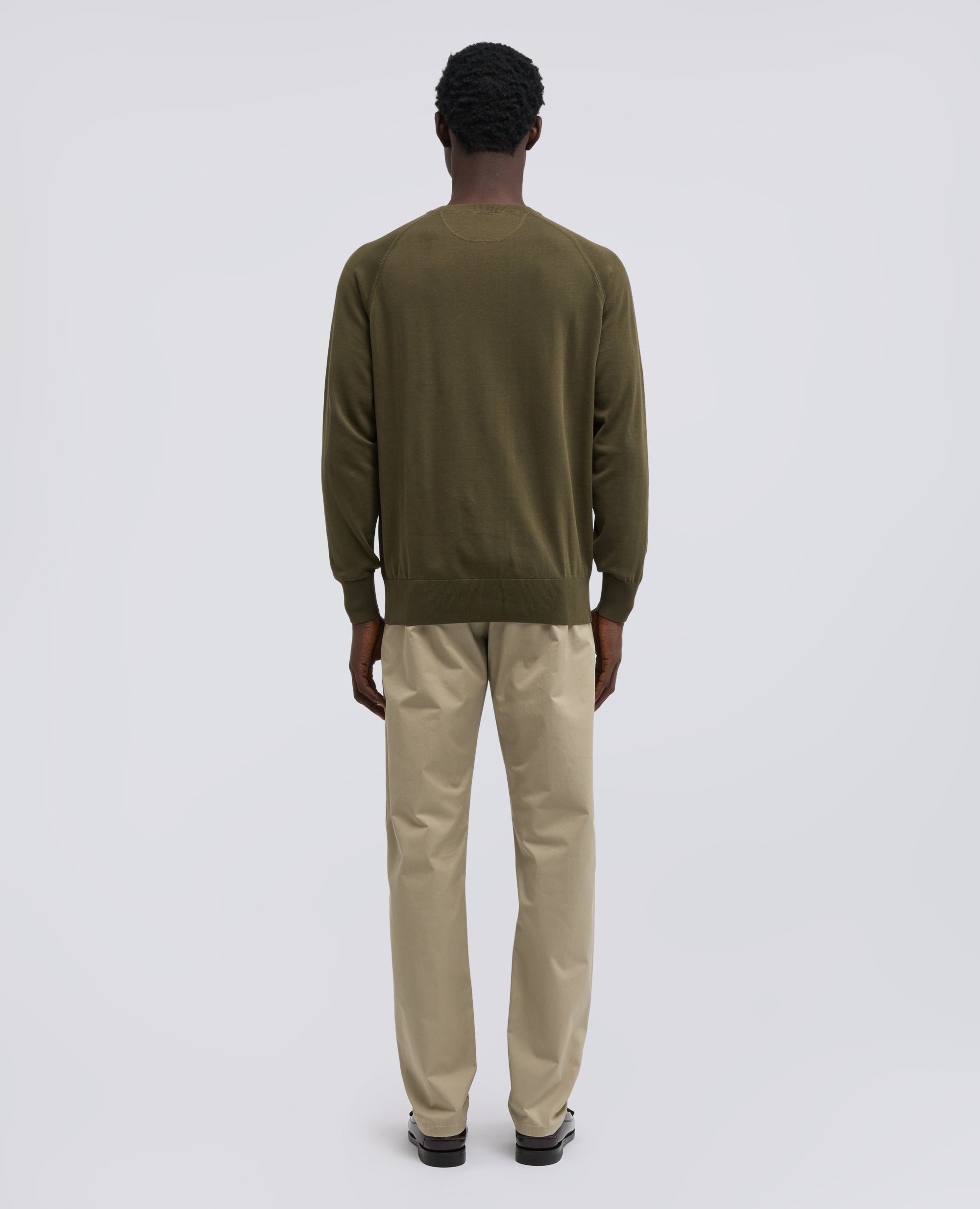 MAGLIA GIROCOLLO IN COTONE - VERDE - ASPESI