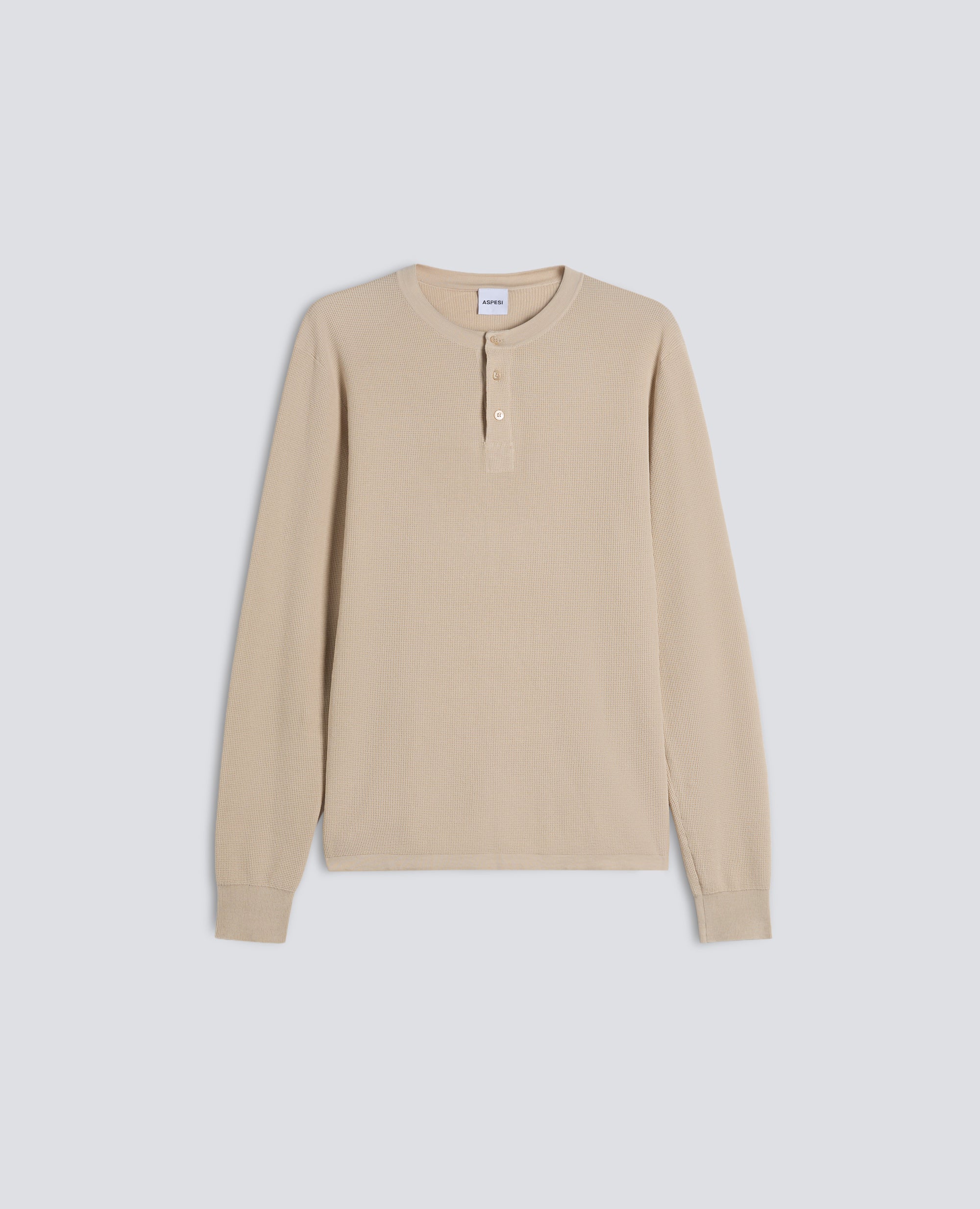 JERSEY DE ALGODON DE CUELLO REDONDO - BEIGE - ASPESI