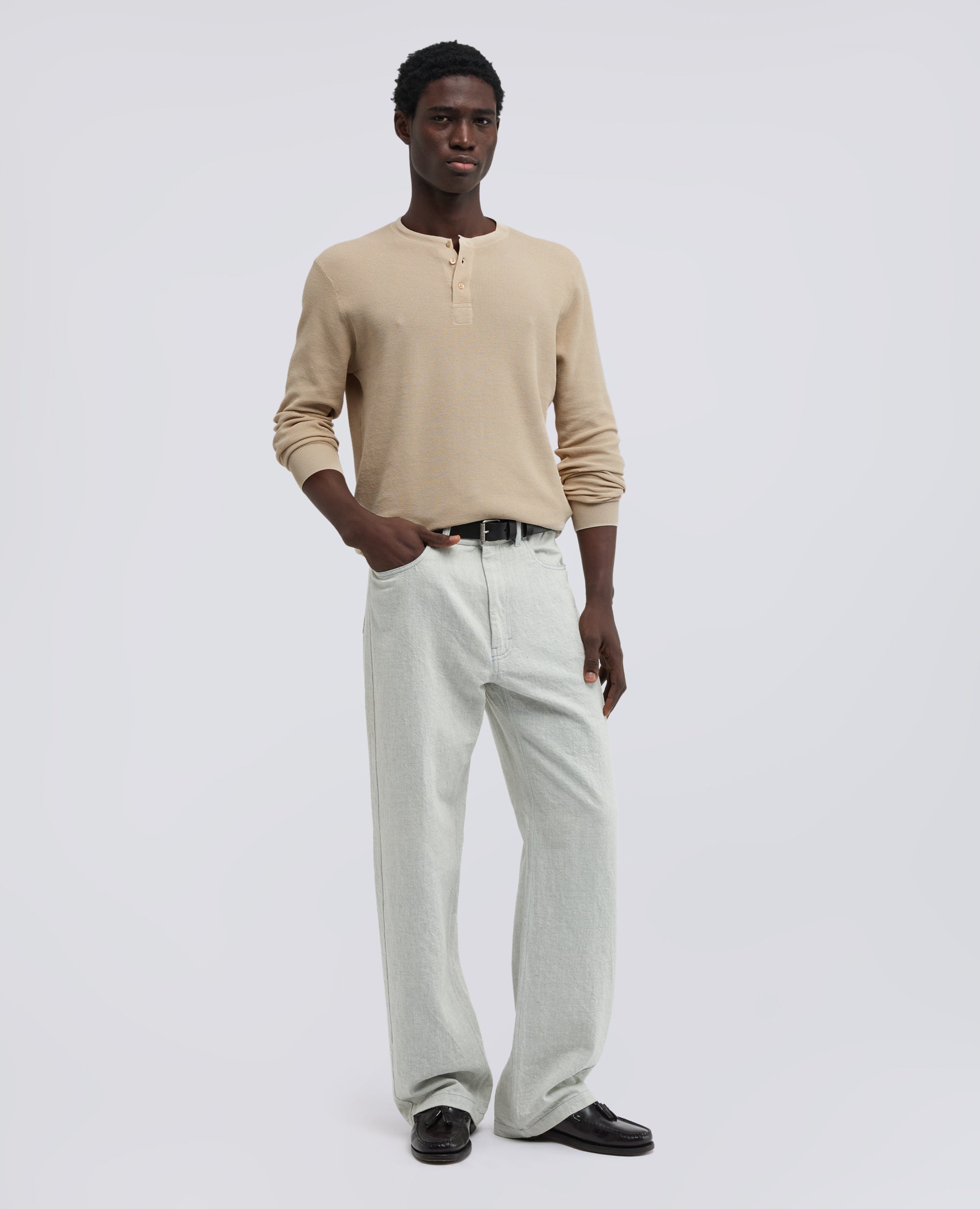 JERSEY DE ALGODON DE CUELLO REDONDO - BEIGE - ASPESI