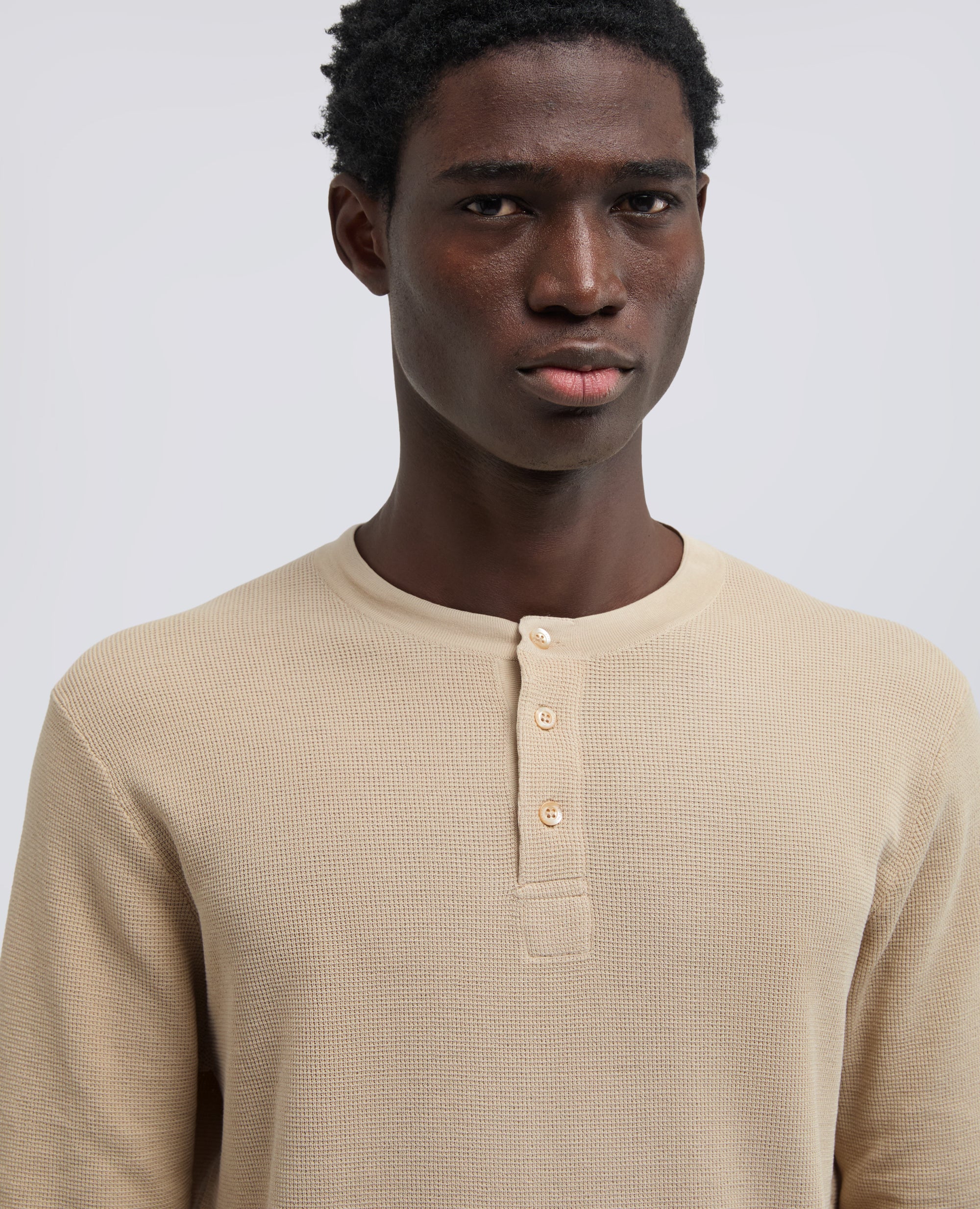 JERSEY DE ALGODON DE CUELLO REDONDO - BEIGE - ASPESI
